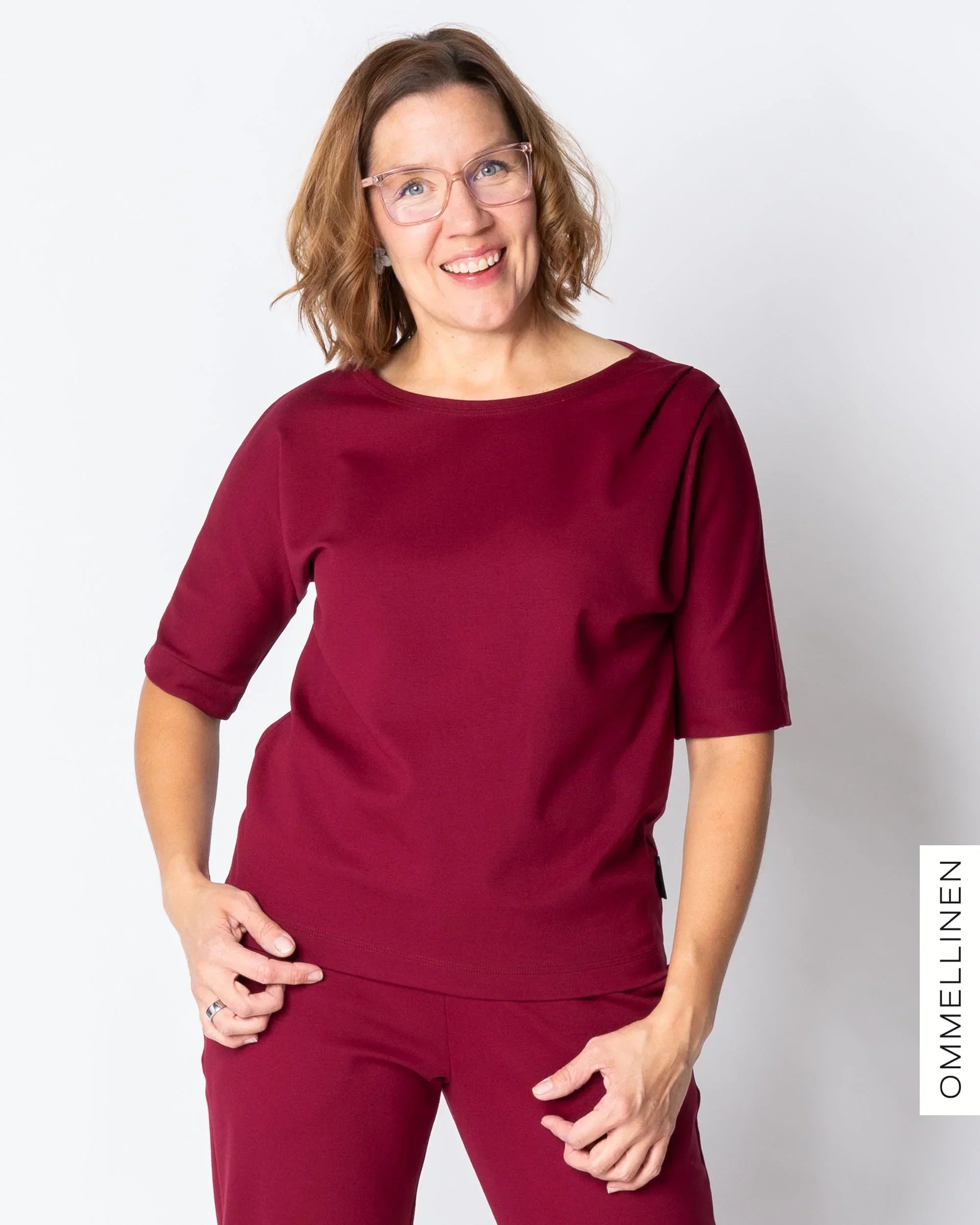 LASKOS t-shirt 1/2-sleeve, burgundy