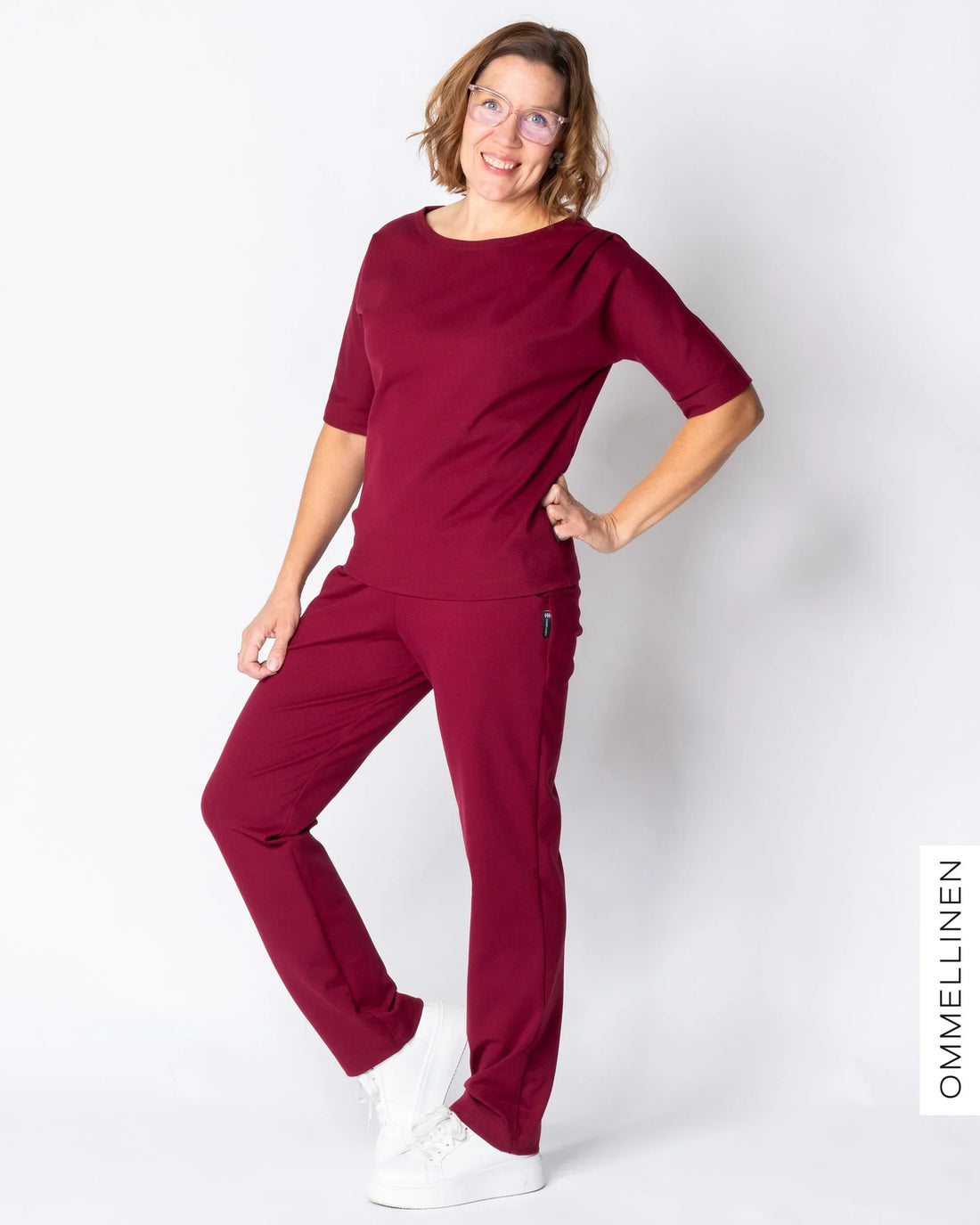 LASKOS t-shirt 1/2-sleeve, burgundy