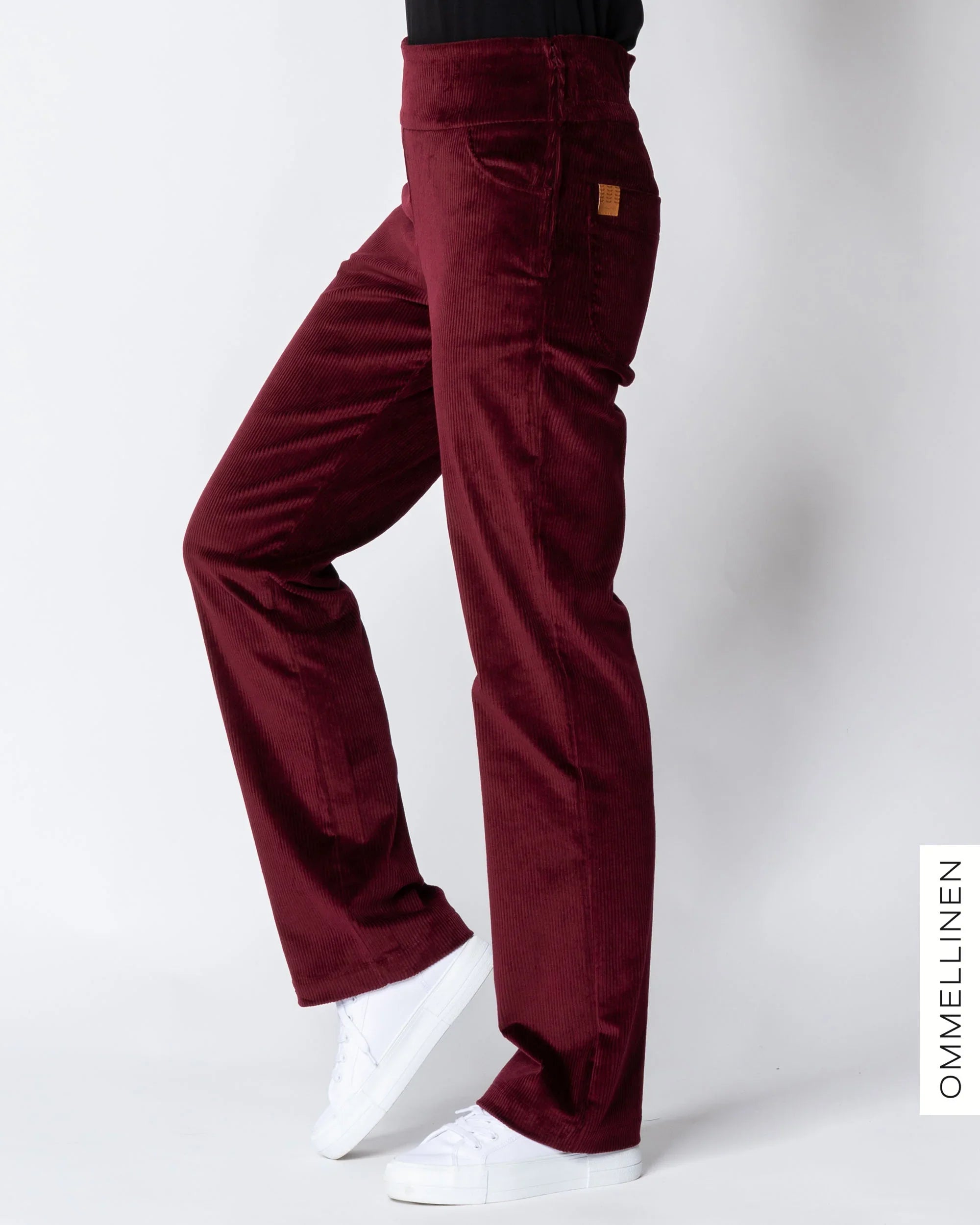 POCKET corduroy pants - NORMAL LENGTH, burgundy