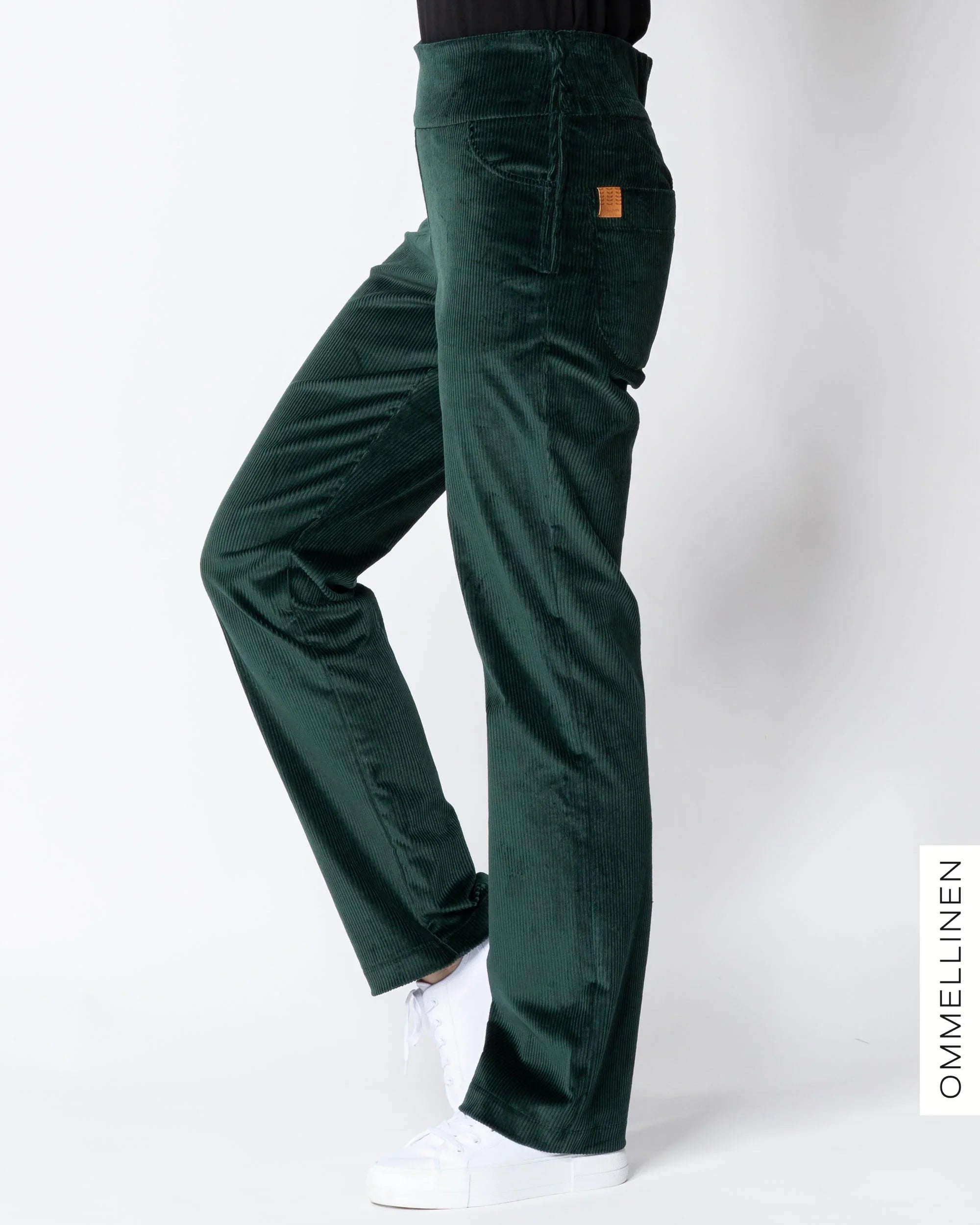 POCKET corduroy pants - NORMAL LENGTH, green