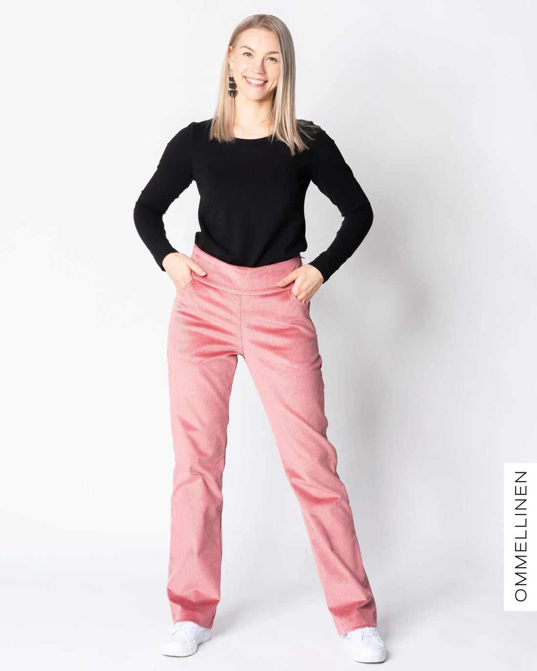 POCKET corduroy pants - LONG LENGTH, rose
