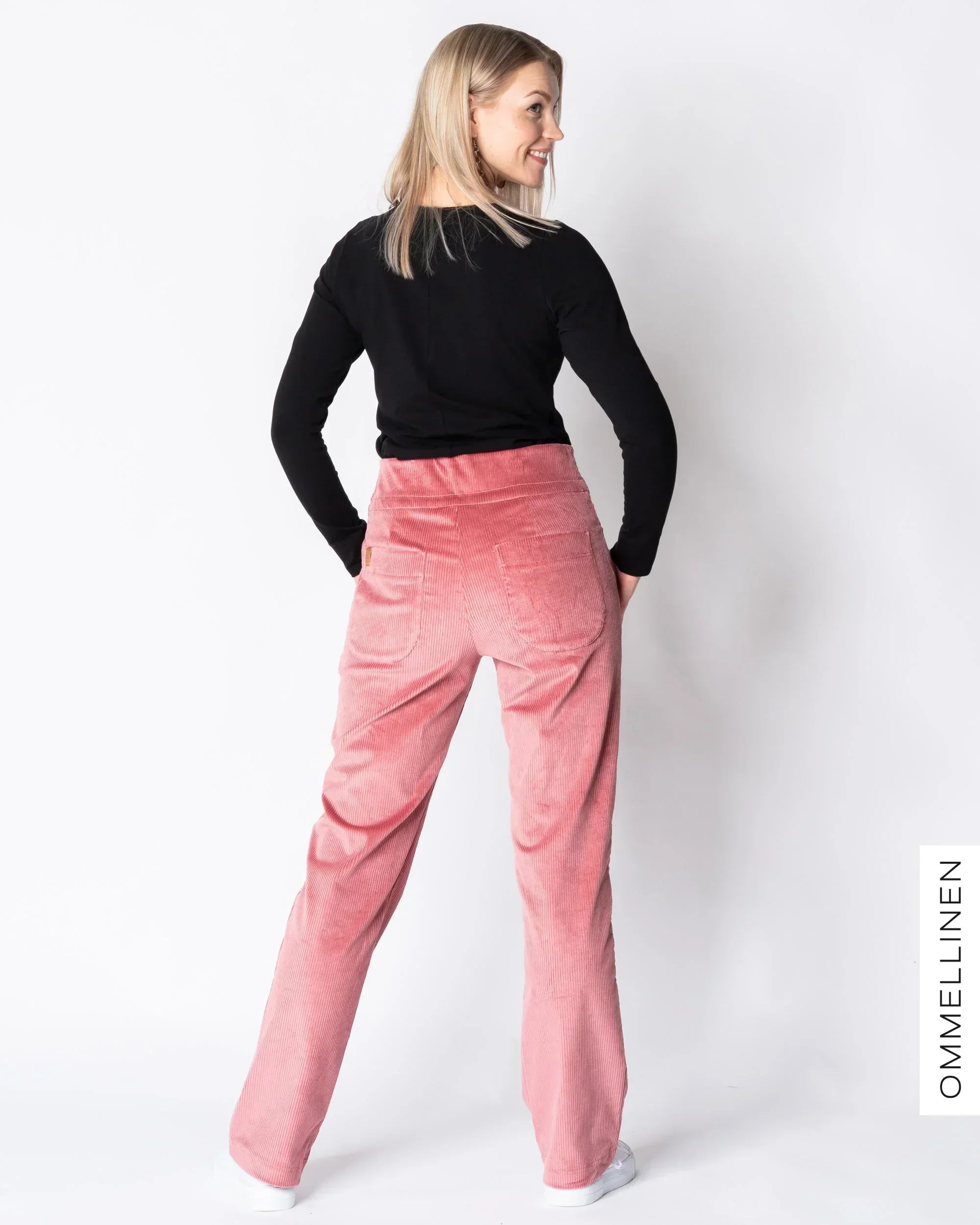 POCKET corduroy pants - LONG LENGTH, rose