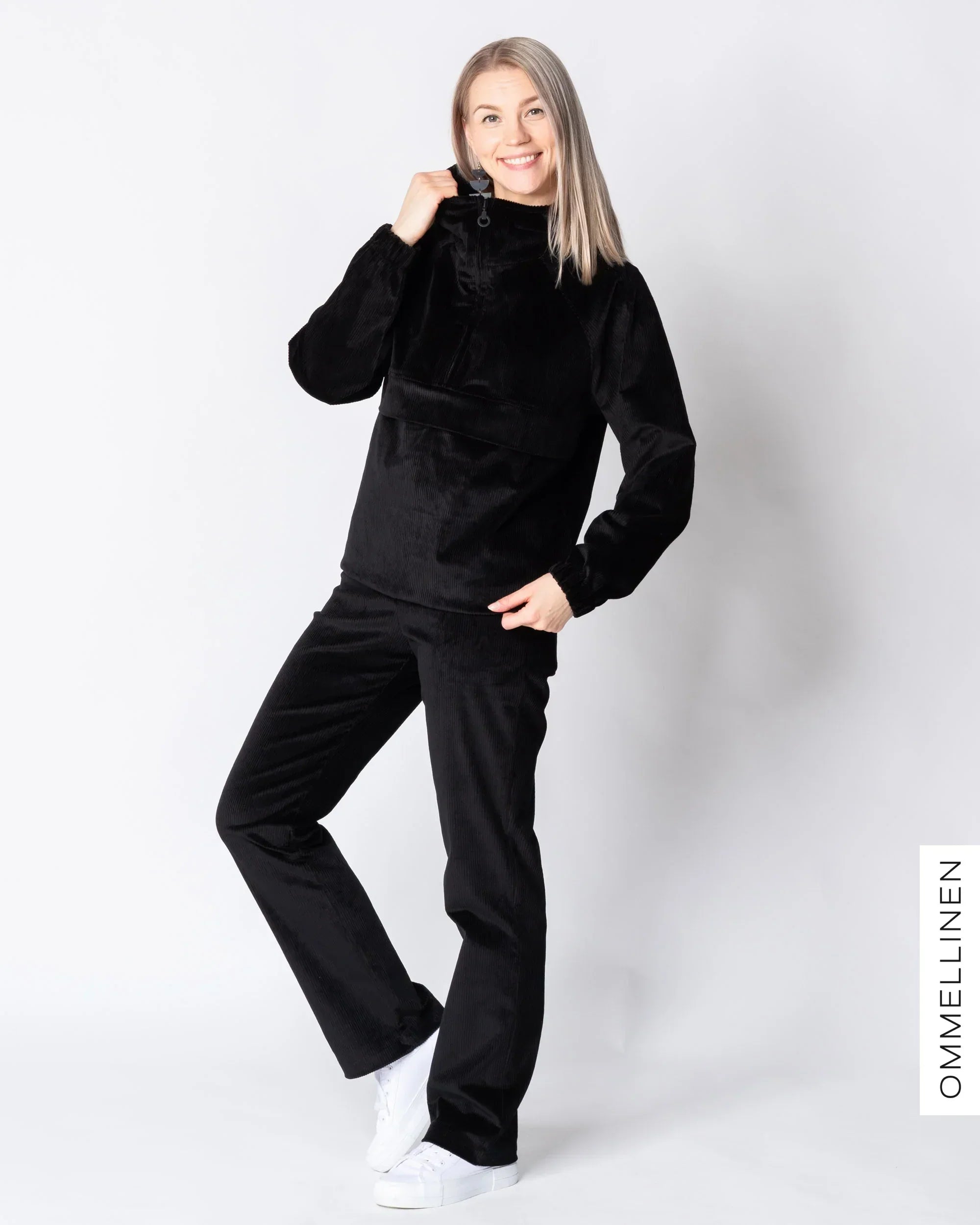 POCKET corduroy pants - NORMAL LENGTH, black