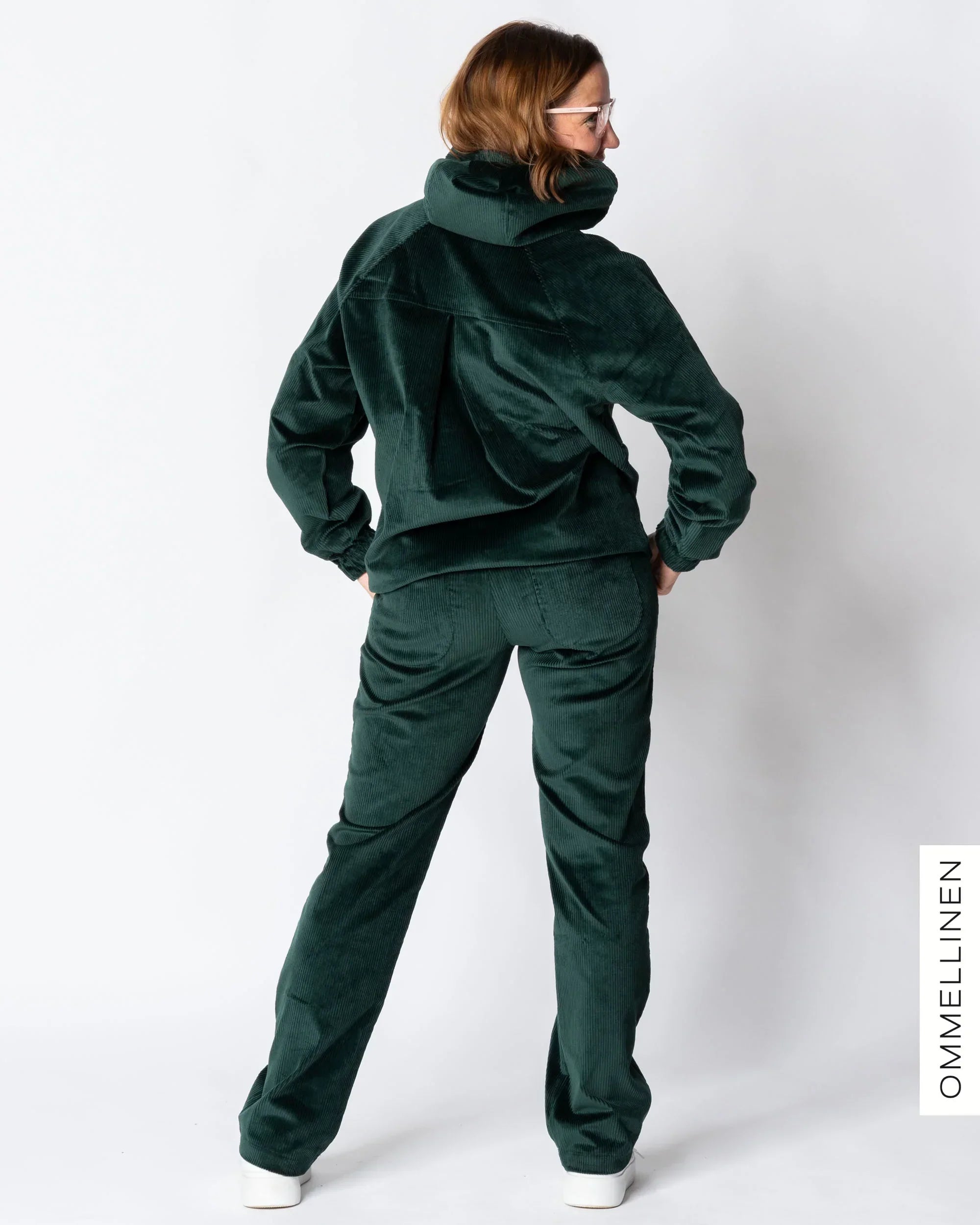 POCKET corduroy pants - NORMAL LENGTH, green
