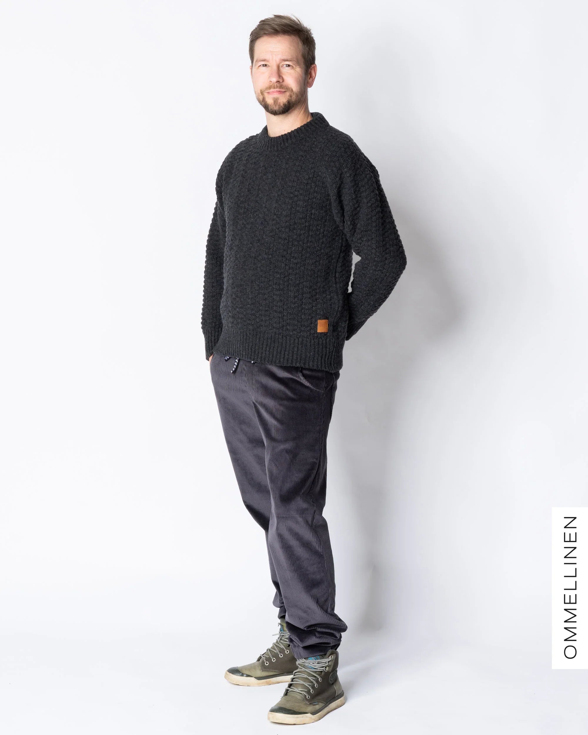 MERINO WOOL sweater, dark grey