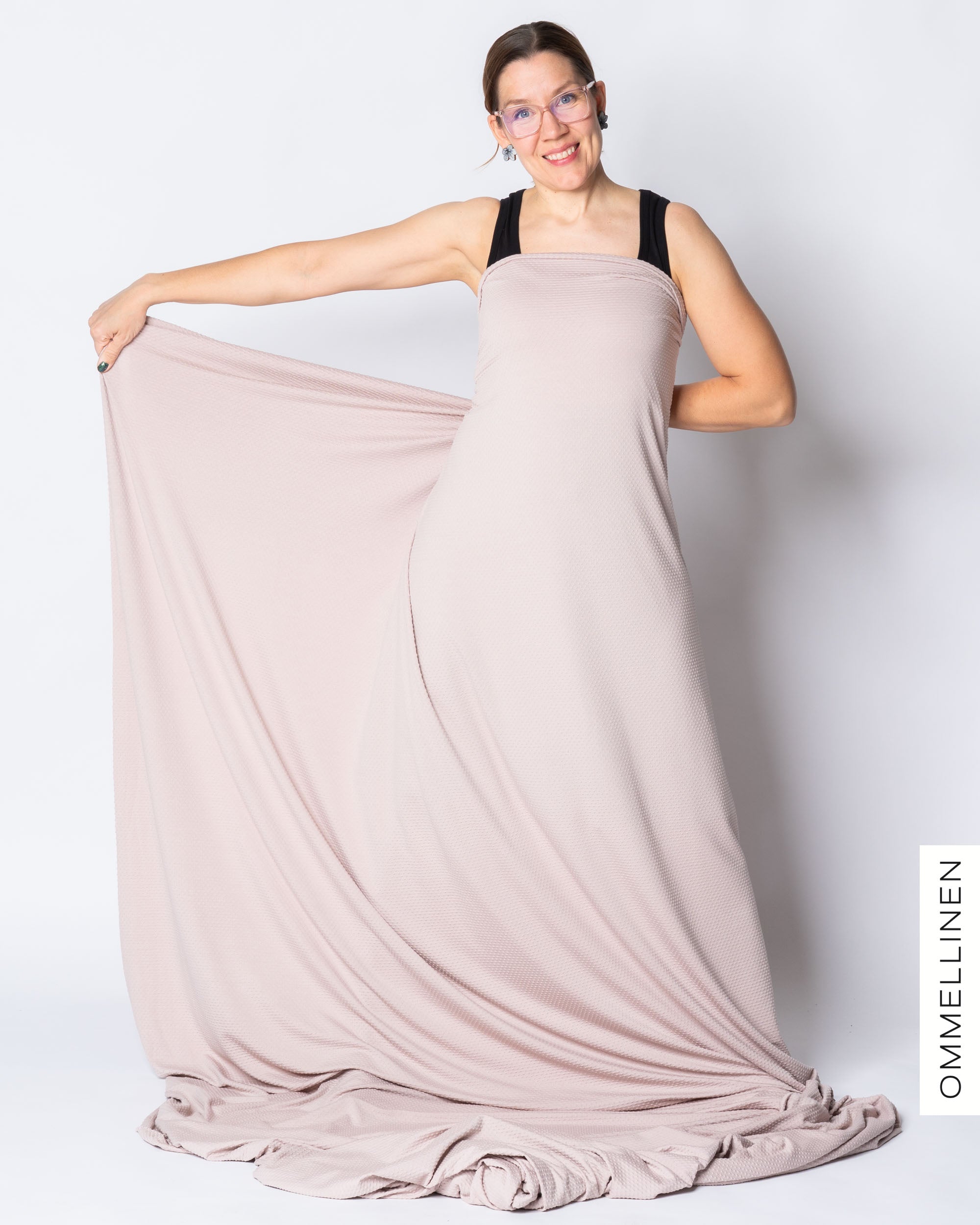 Embossed viscose knit - PRE-CUT, nude