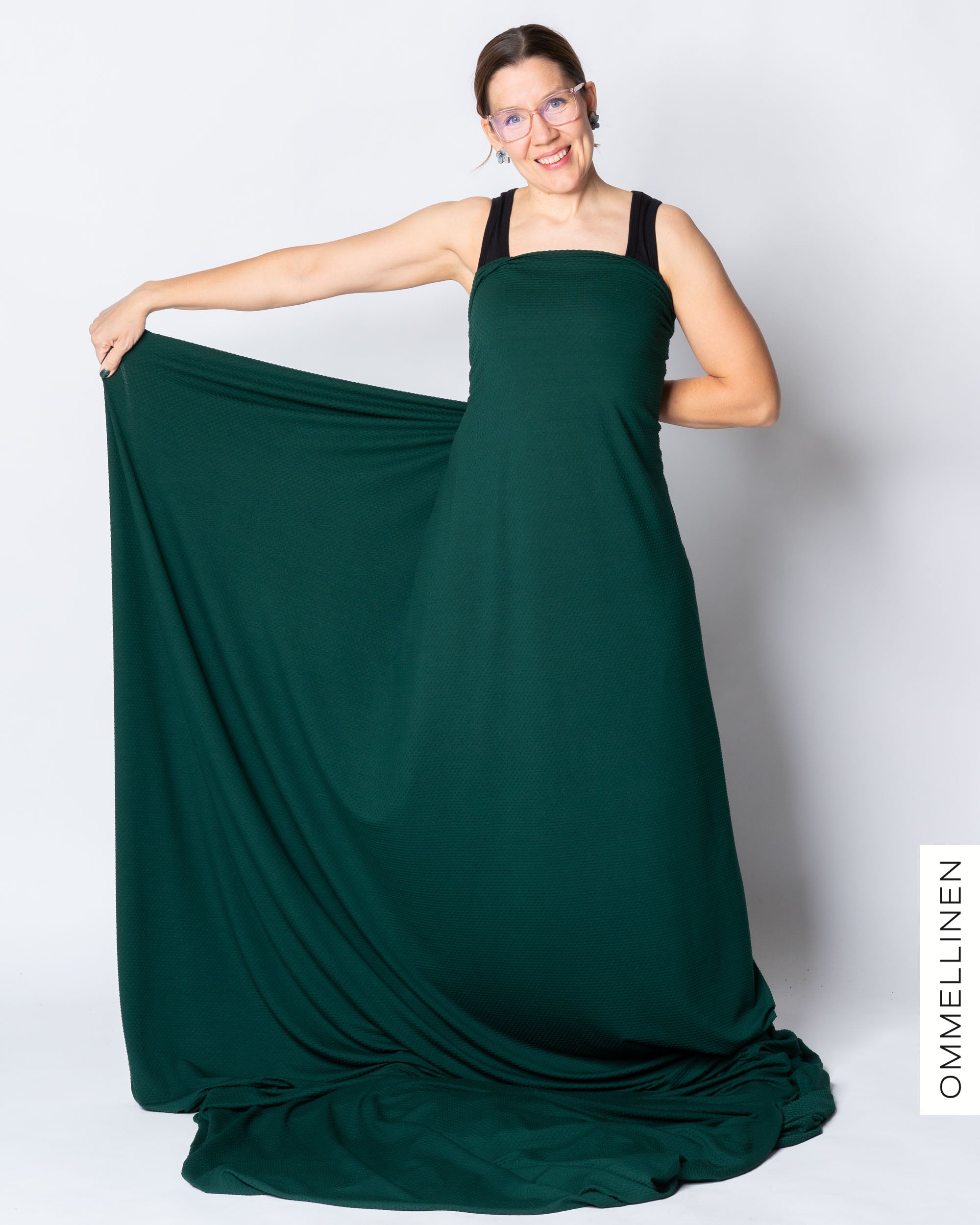 Embossed viscose knit, emerald