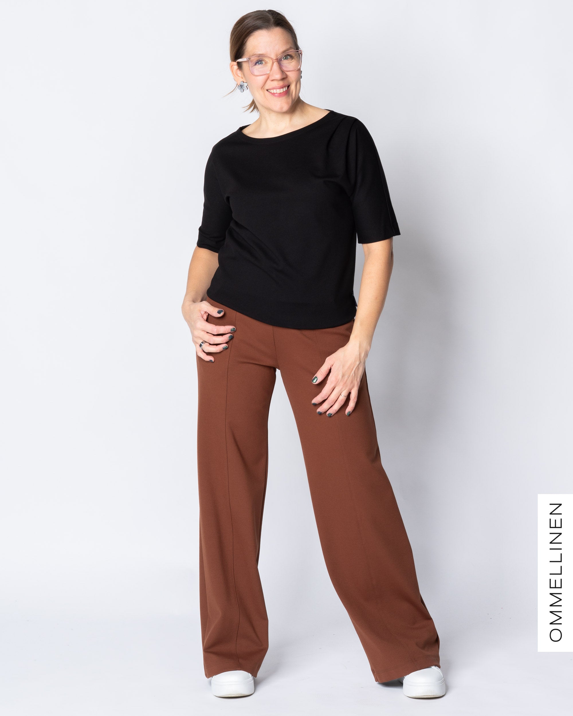KANTTI pants - LONG LENGTH, brown