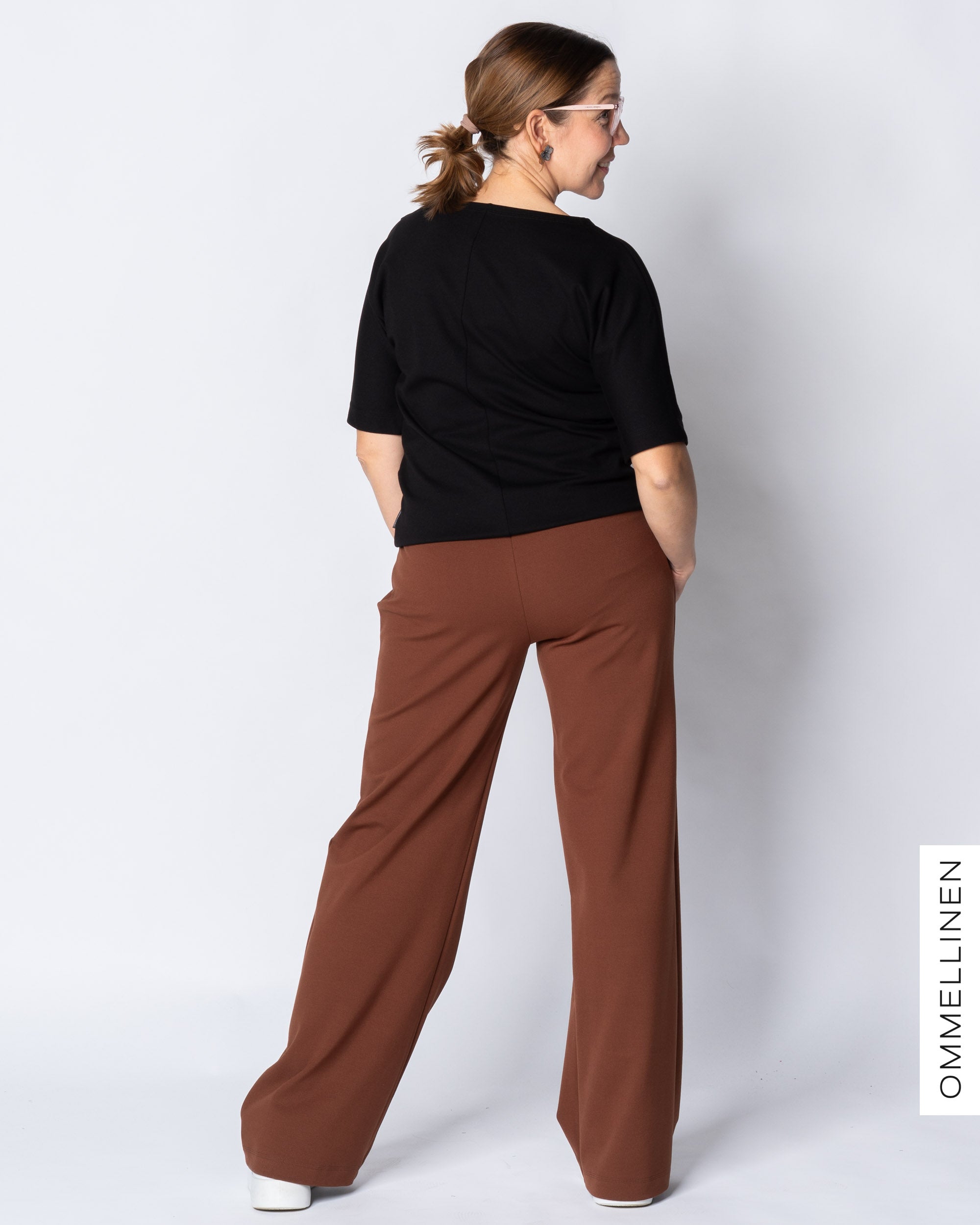 KANTTI pants - LONG LENGTH, brown