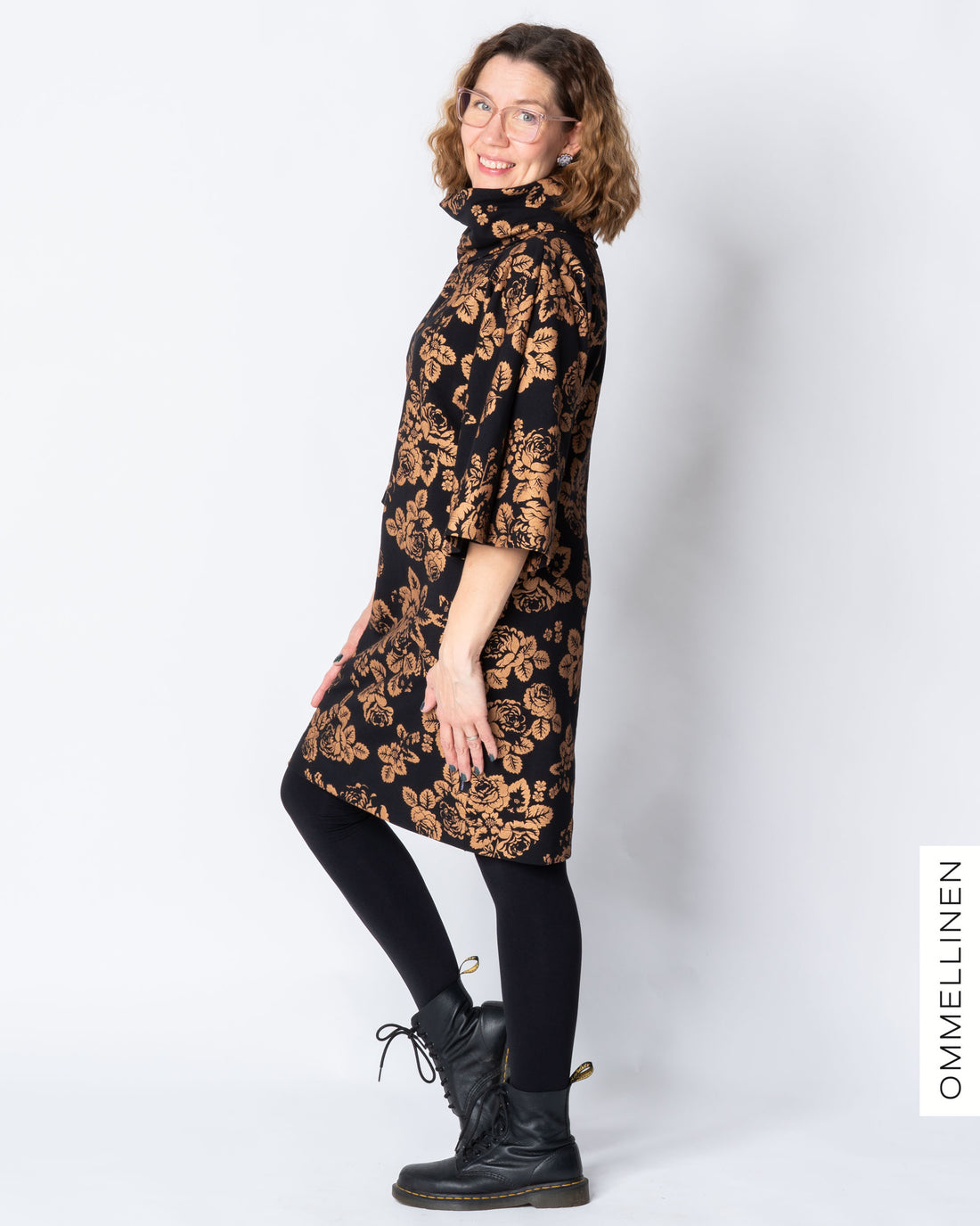 HULMU tunic, Babushka Roses - copper