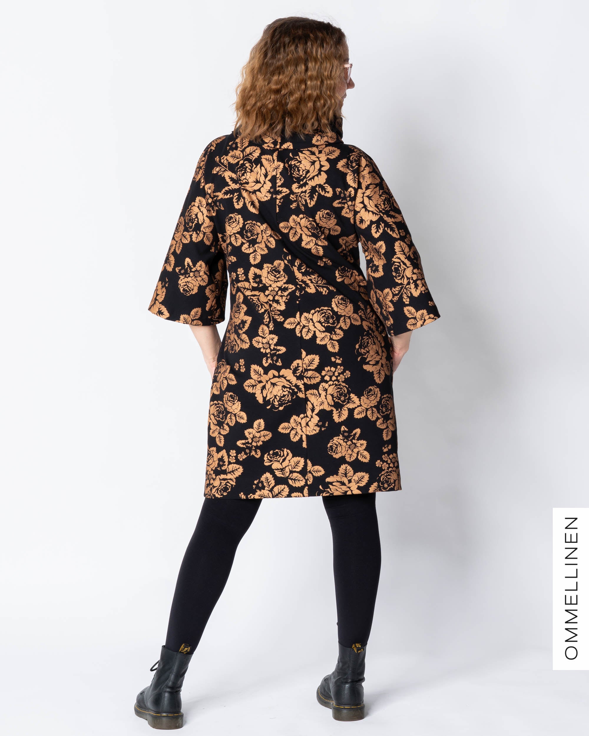 HULMU tunic, Babushka Roses - copper