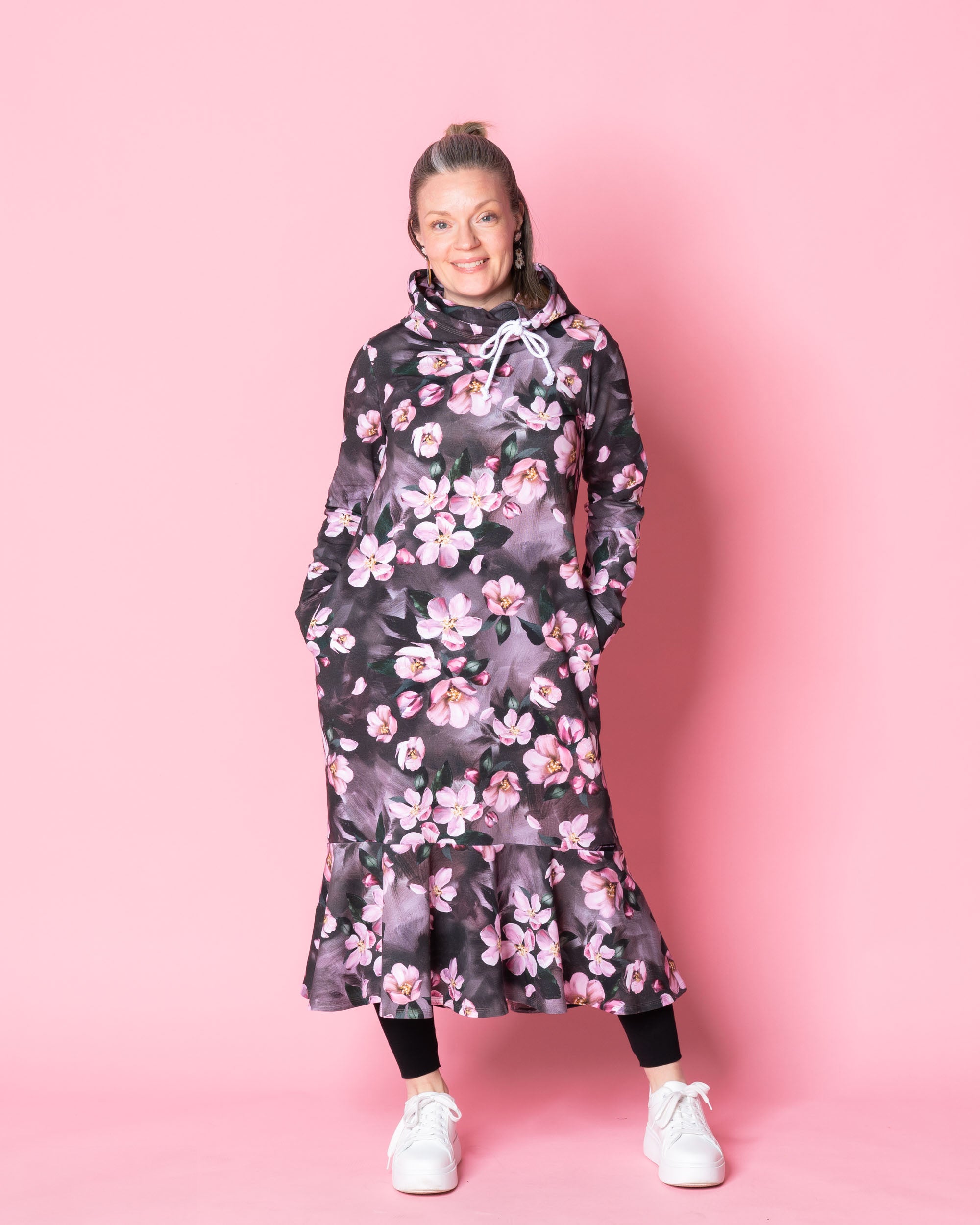 HULMU hoodie, Omenankukkia - rose