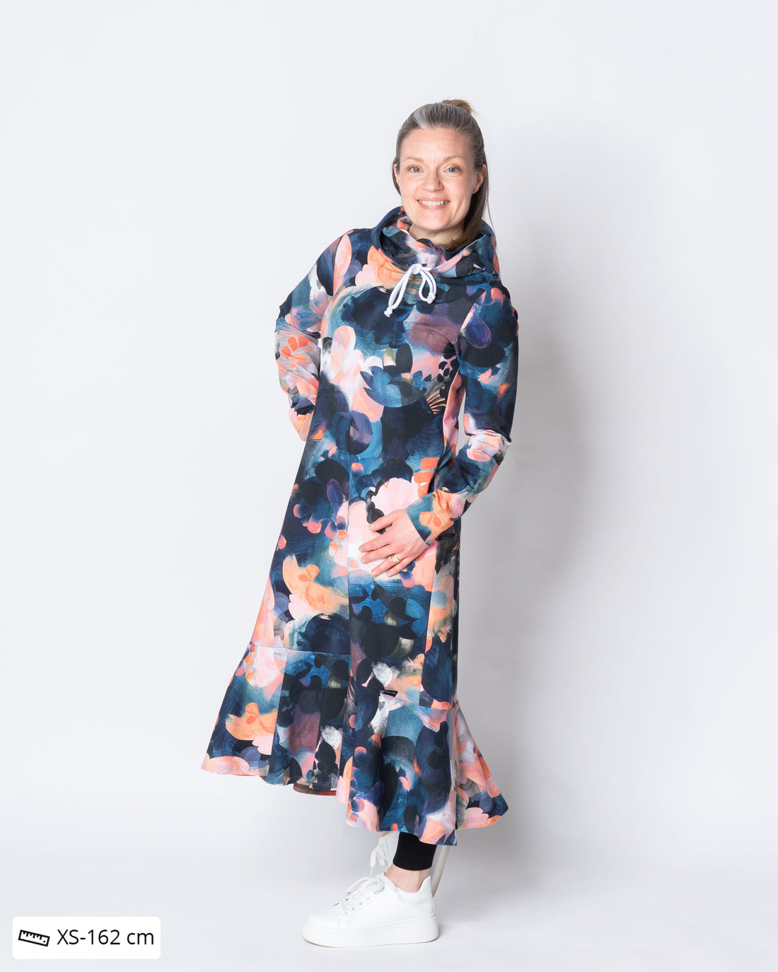 WHOOPS! HULMU hoodie, Hehku - blue/coral - XL