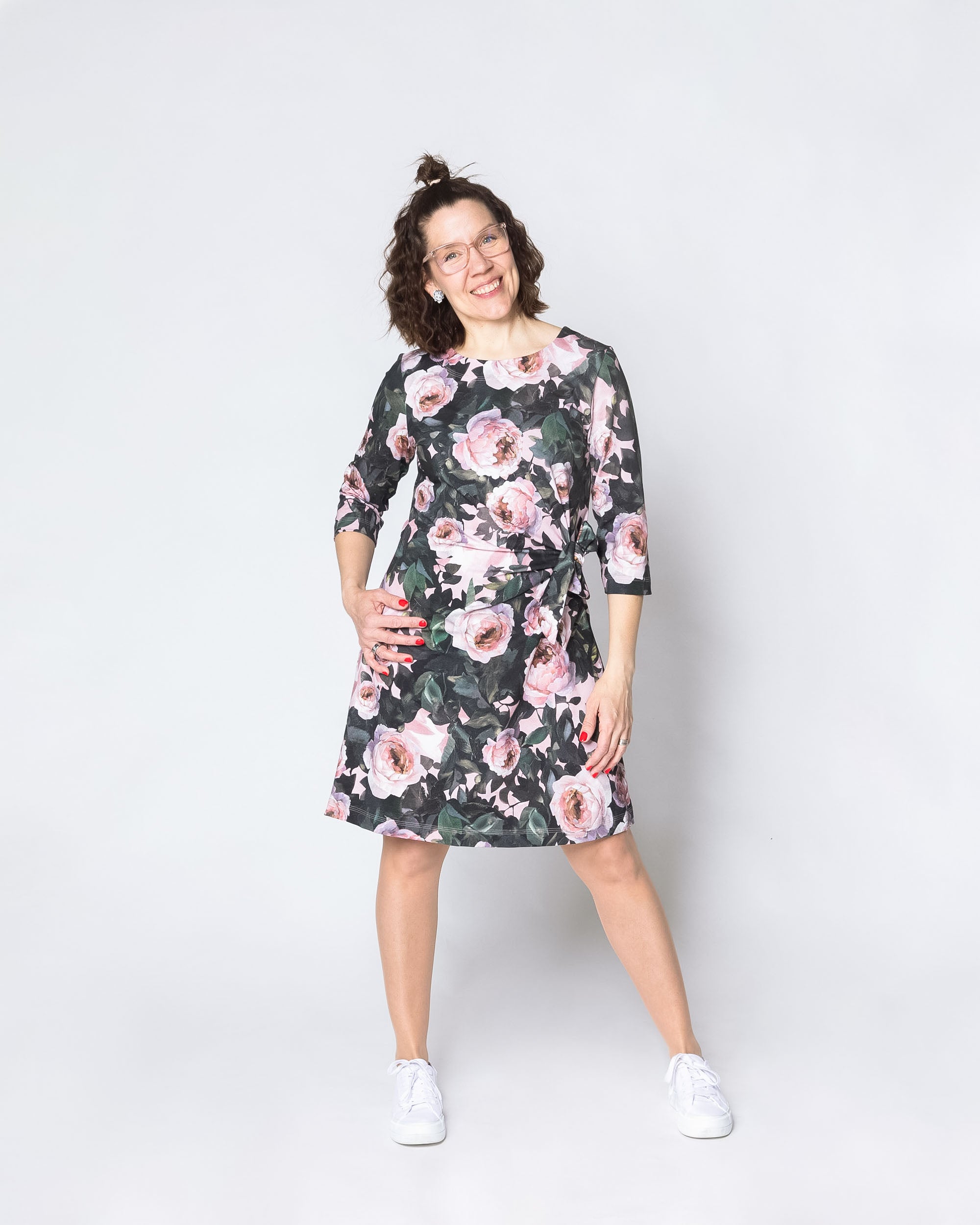 SOLMU dress, Lumous continuous - rose