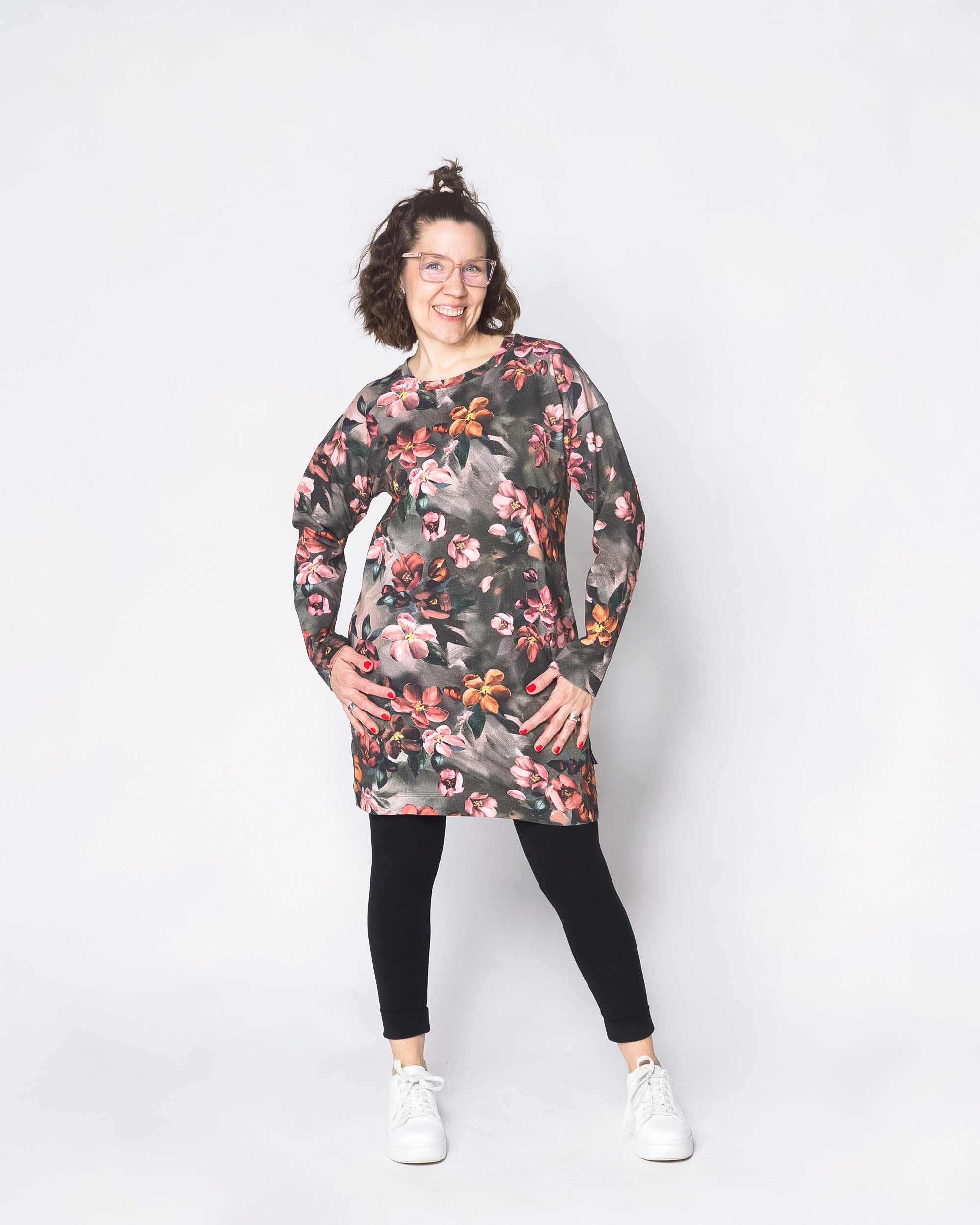 LEMPI tunic, Omenankukkia - copper