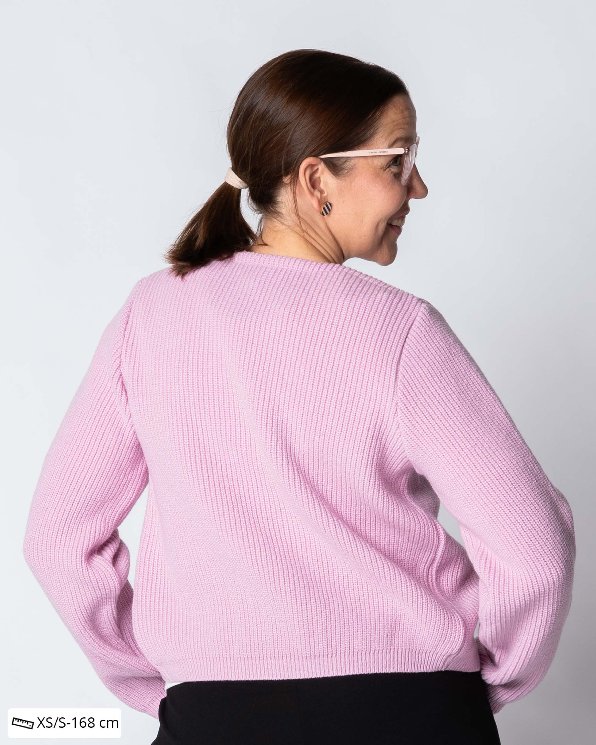 NEULE cardigan - merino, cotton candy