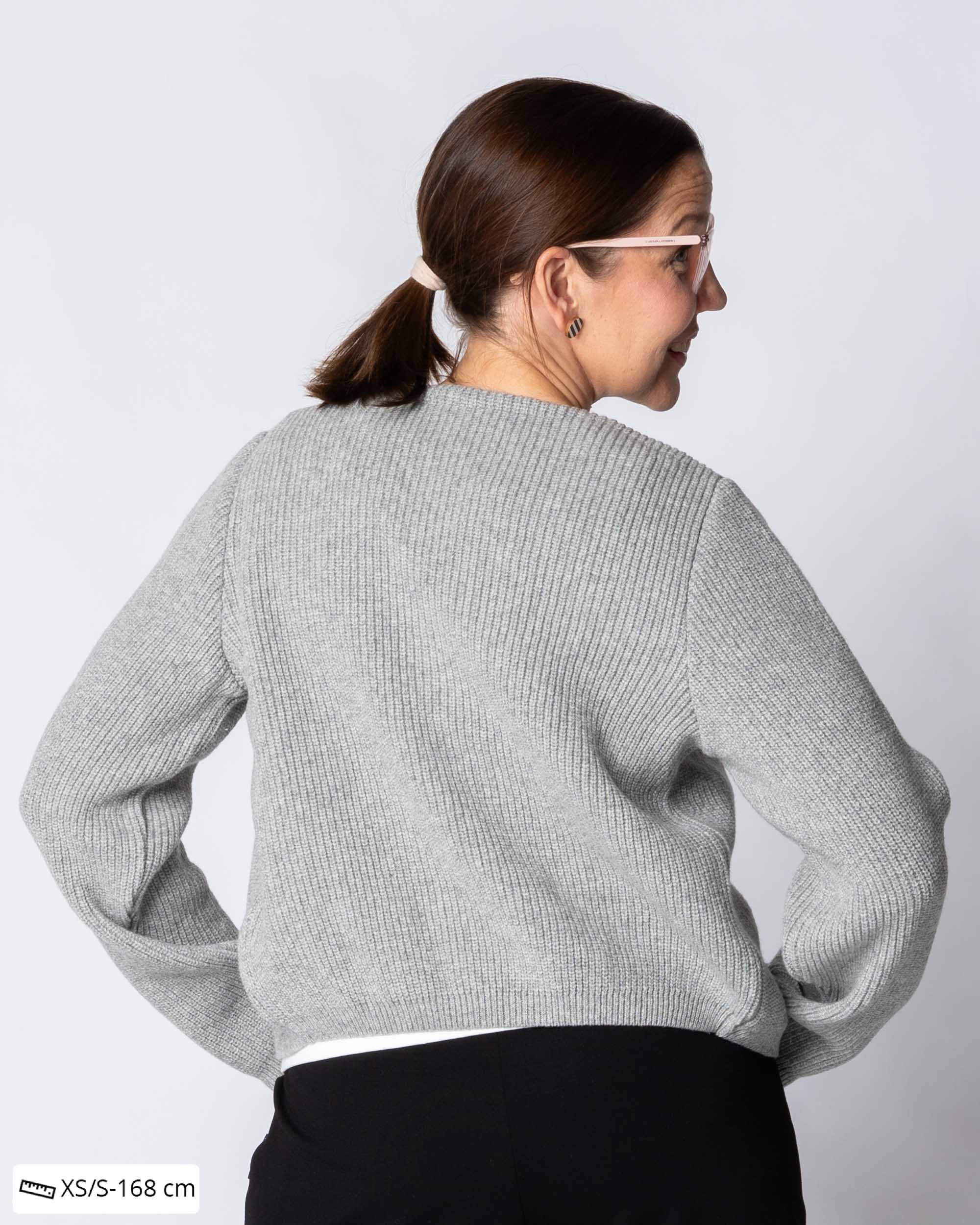 NEULE cardigan - merino, light grey