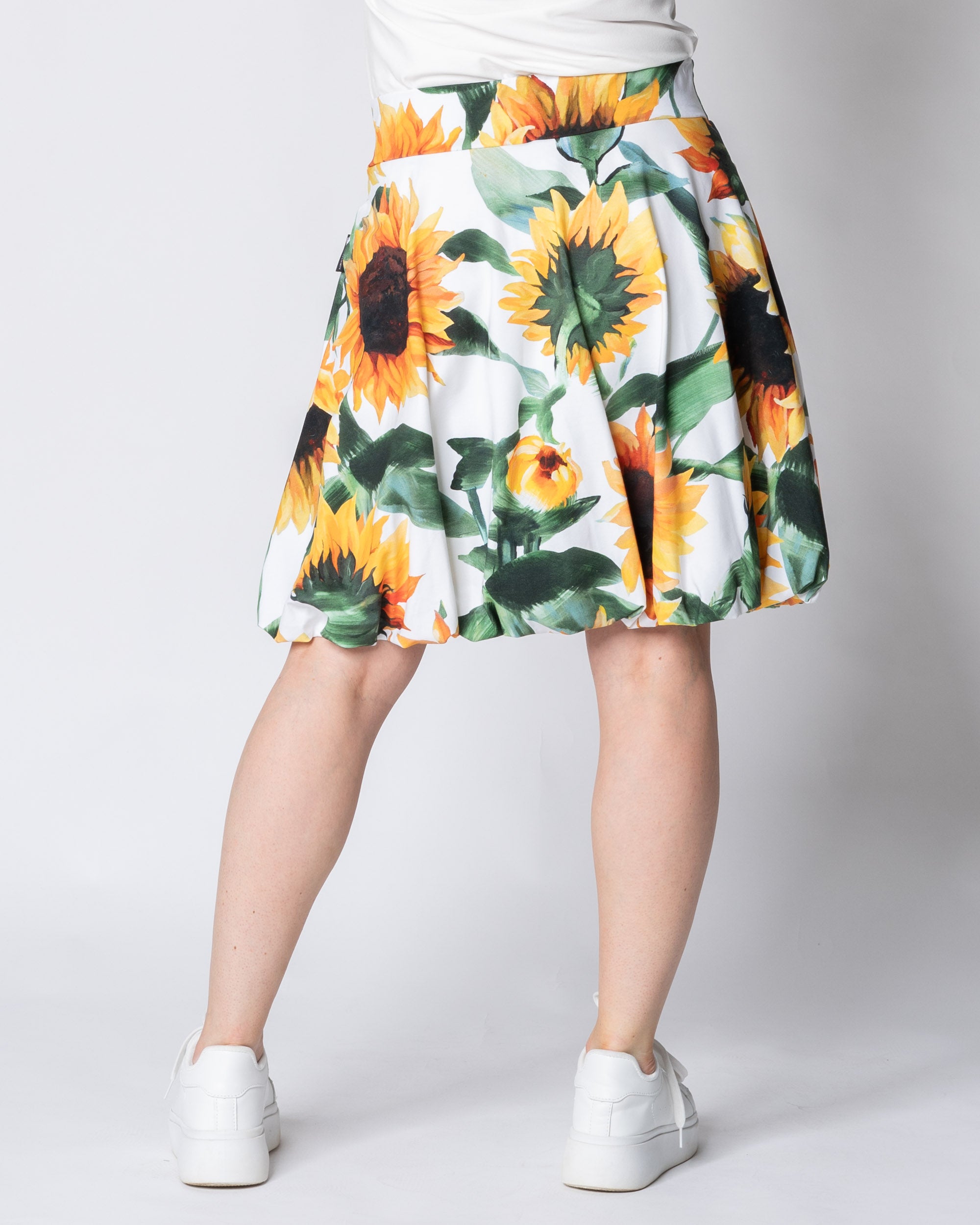 PUFFI skirt, Auringonkukka - white