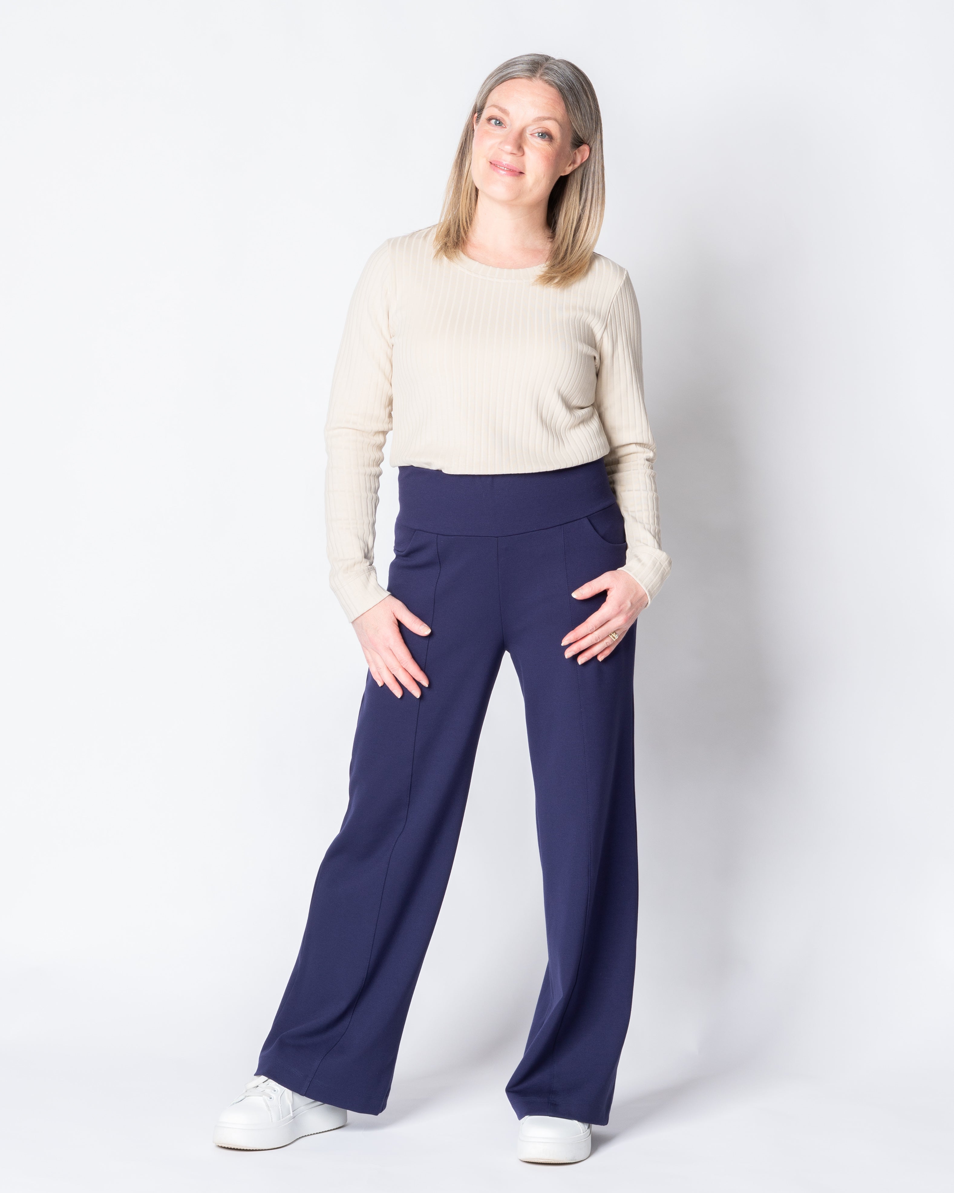 KANTTI pants - LONG LENGTH, blueberry