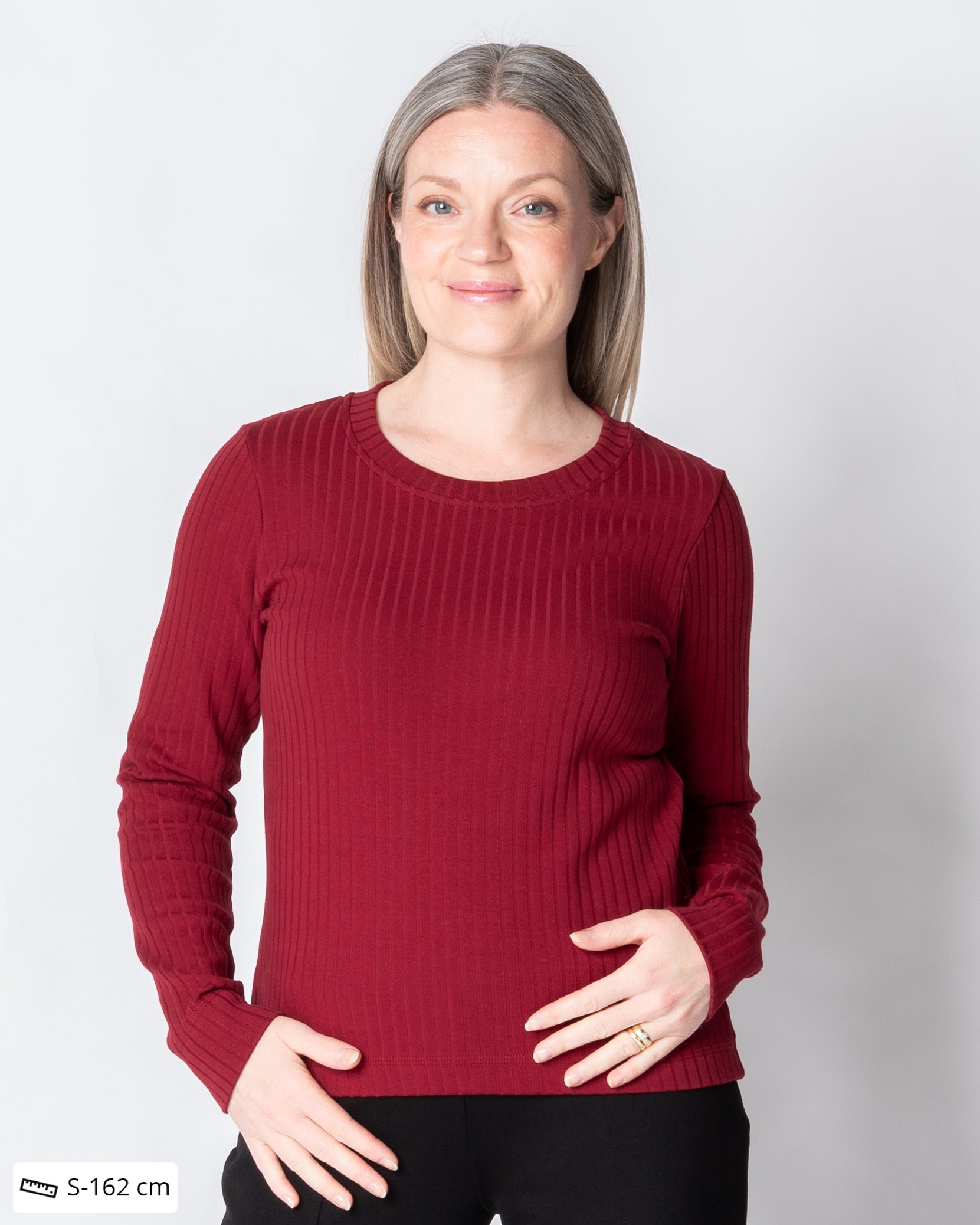 RIBBI shirt, burgundy