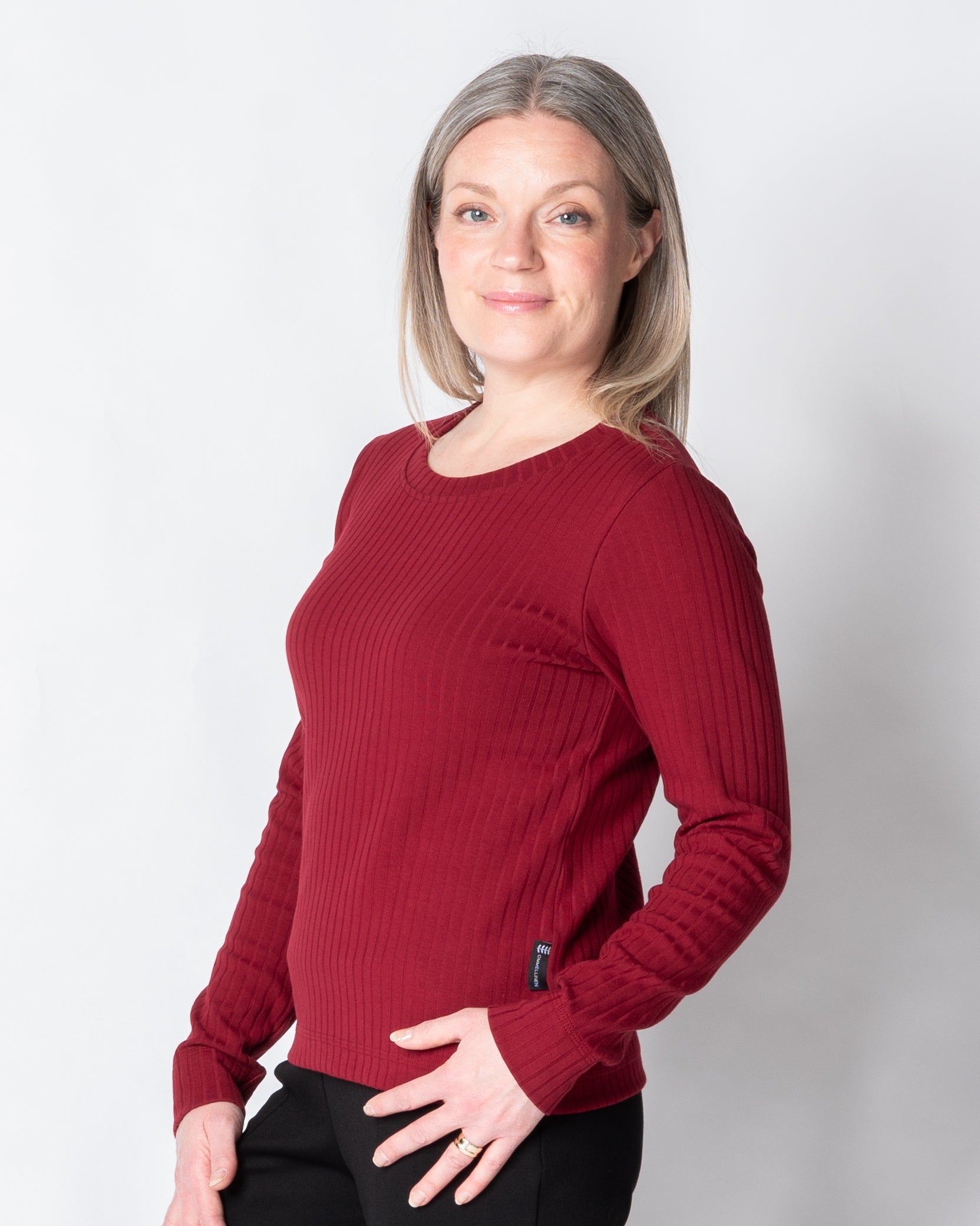 RIBBI shirt, burgundy