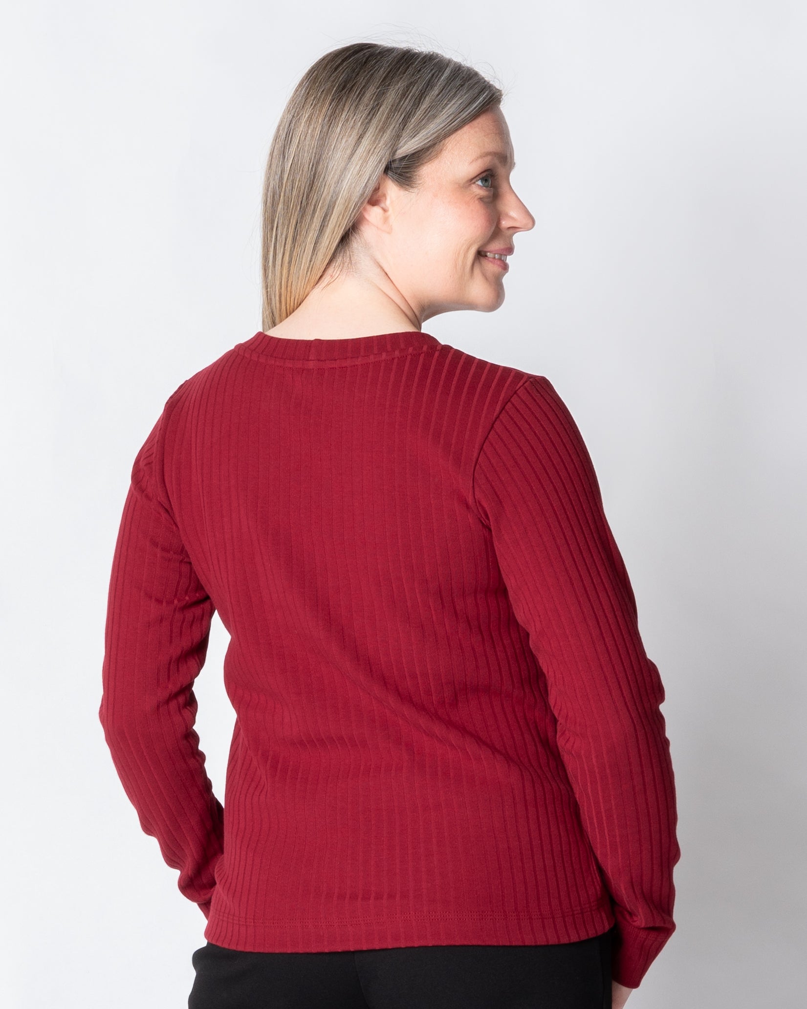 RIBBI shirt, burgundy