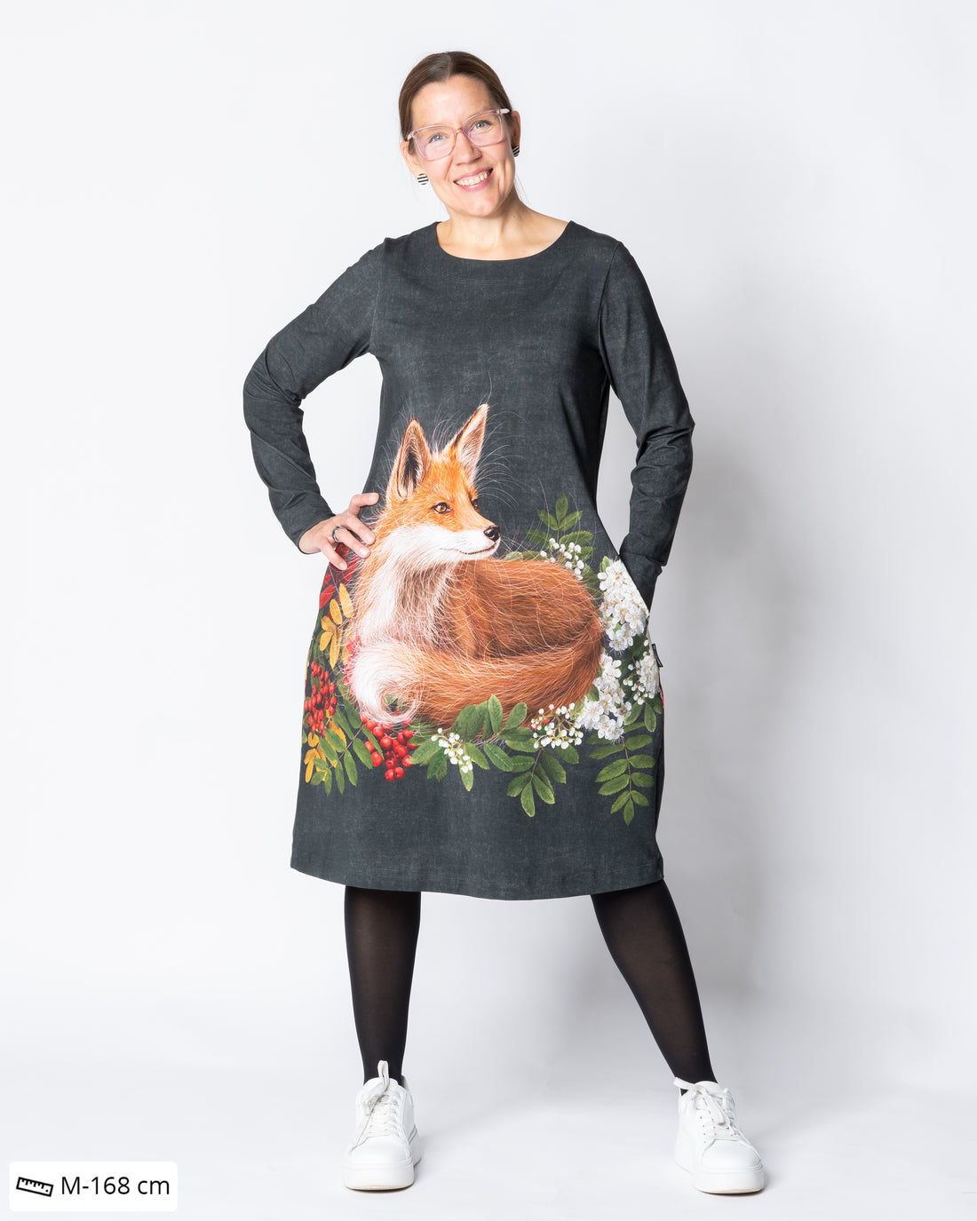 IISI dress, Pihlaja & kettu - grey, slight II-quality