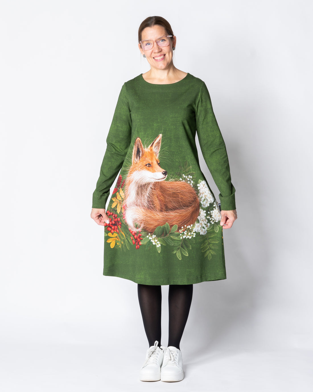 IISI dress, Pihlaja & kettu - green