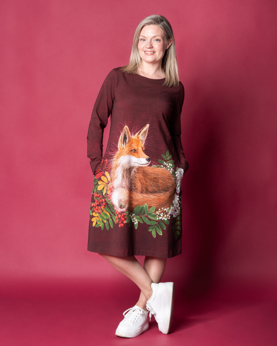 IISI dress, Pihlaja & kettu - burgundy