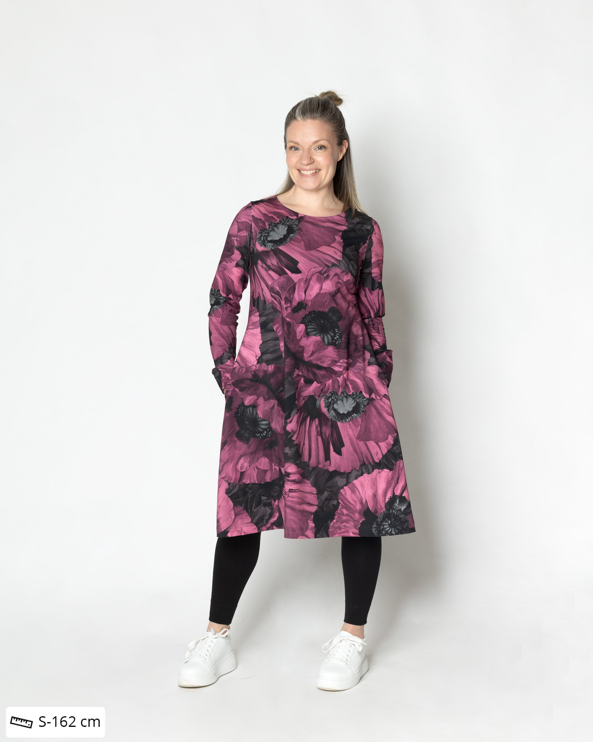 DRESS tunic, Tuulenkukka - wine, slight II-quality