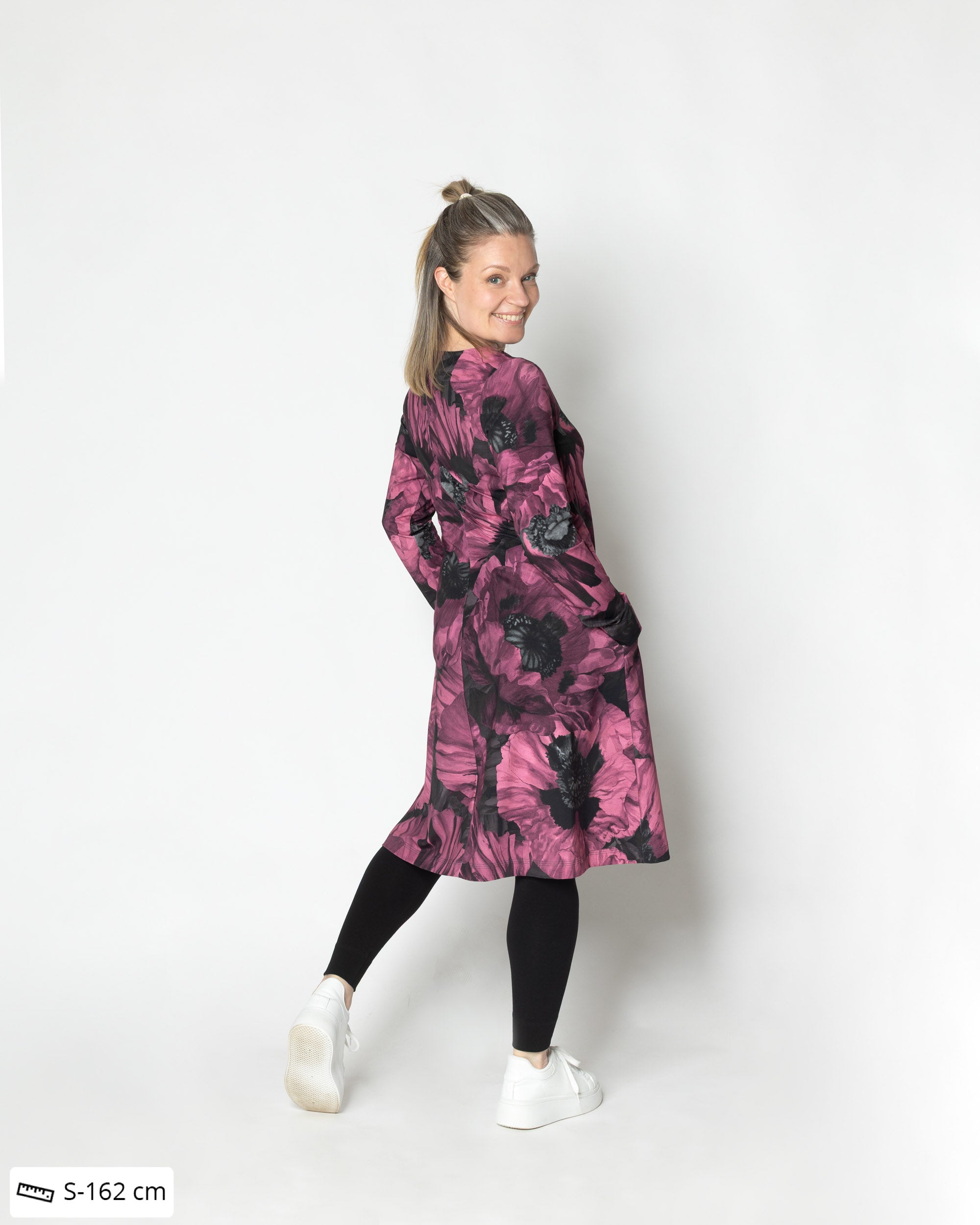 DRESS tunic, Tuulenkukka - wine, slight II-quality