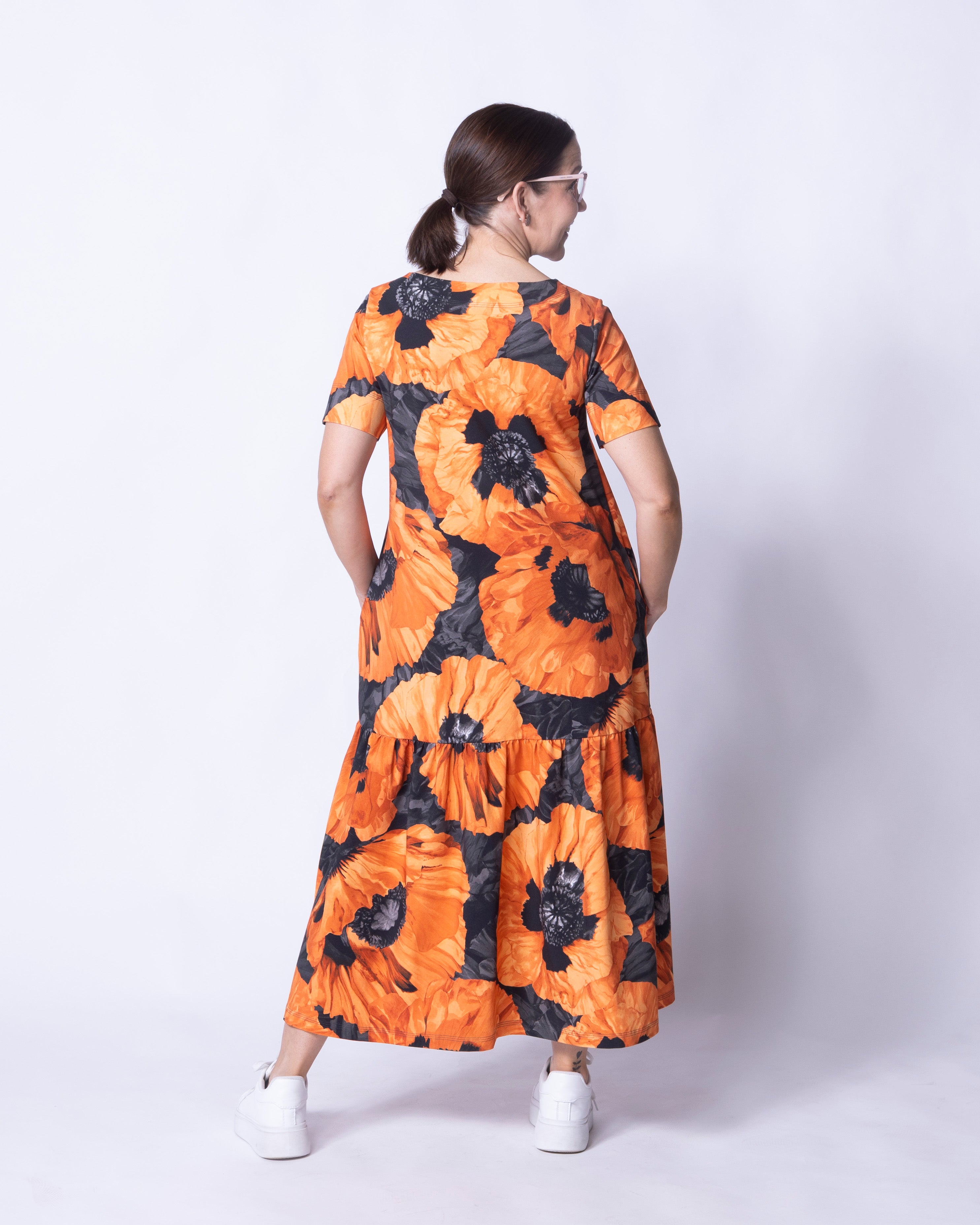 FRILLA dress, Tuulenkukka - orange