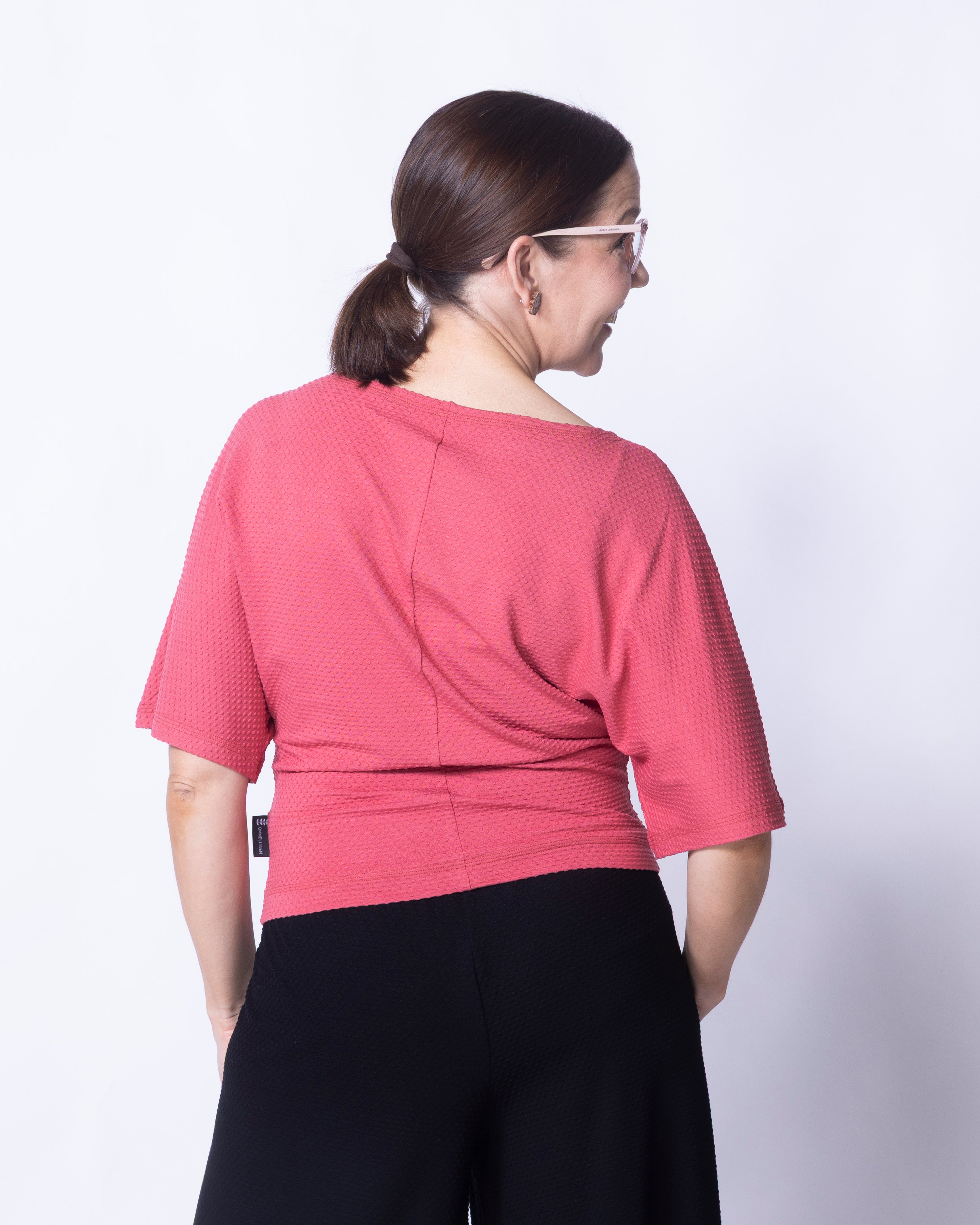 HELMI t-shirt, deep coral