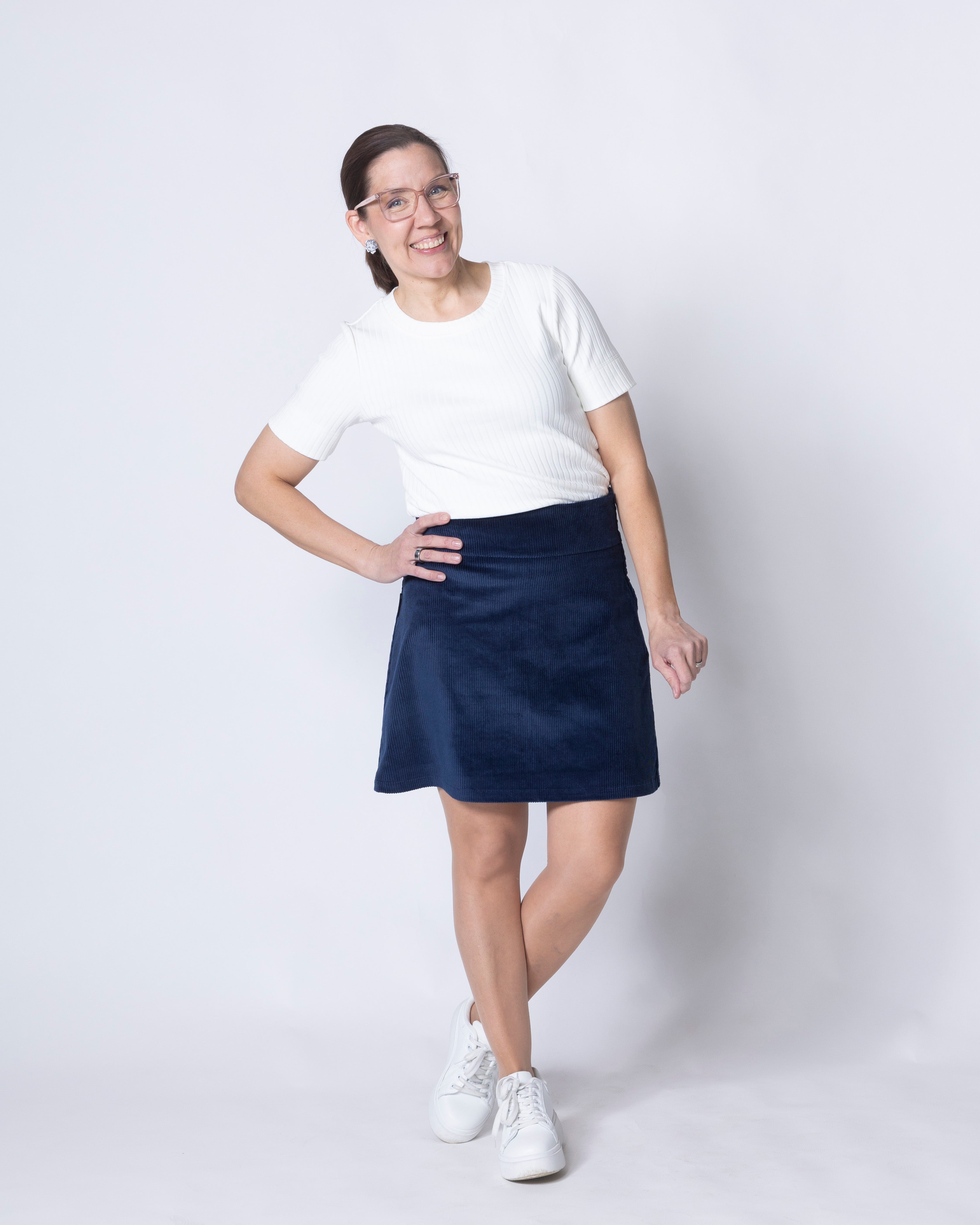 CORDUROY skirt, blue