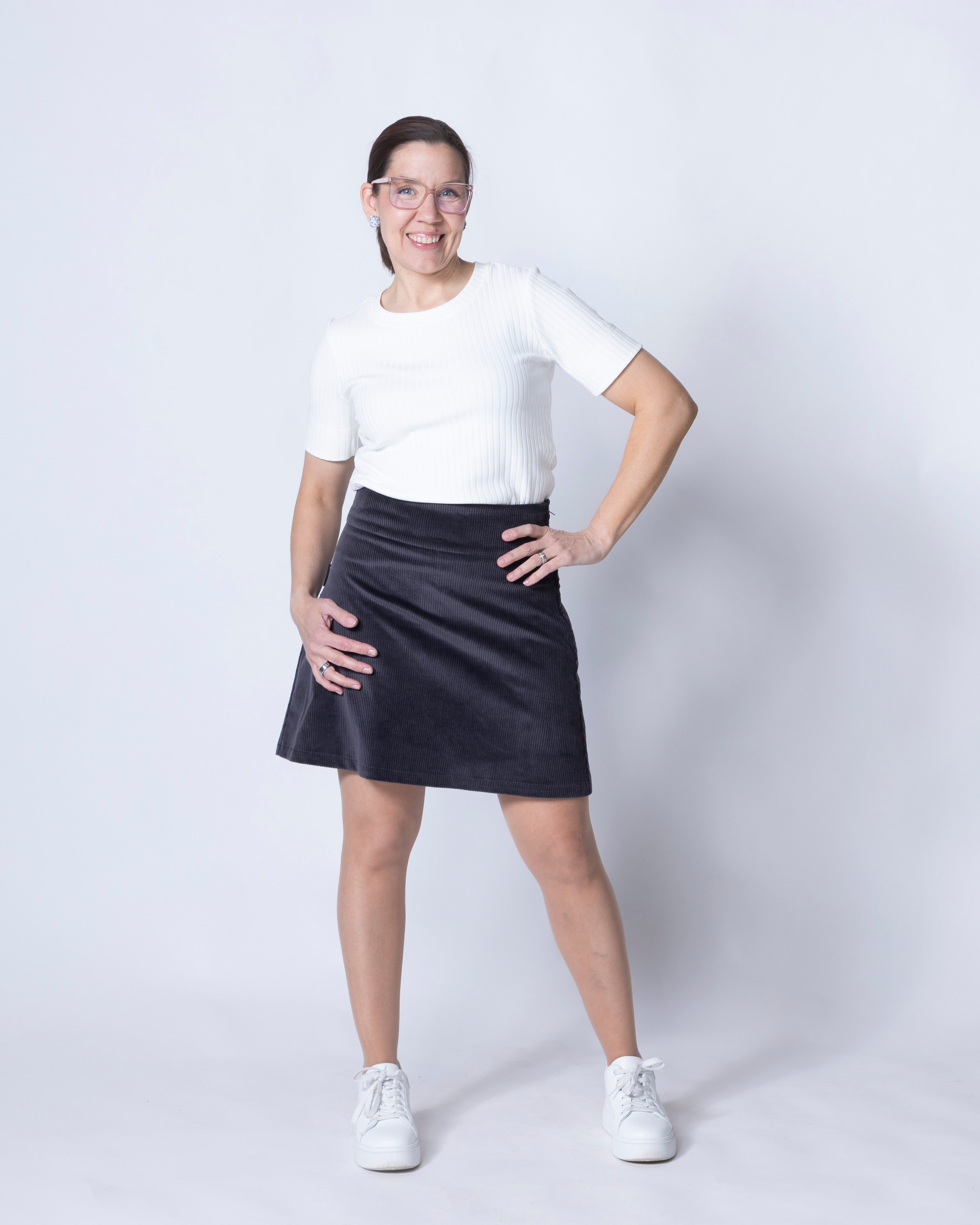 CORDUROY skirt, grey