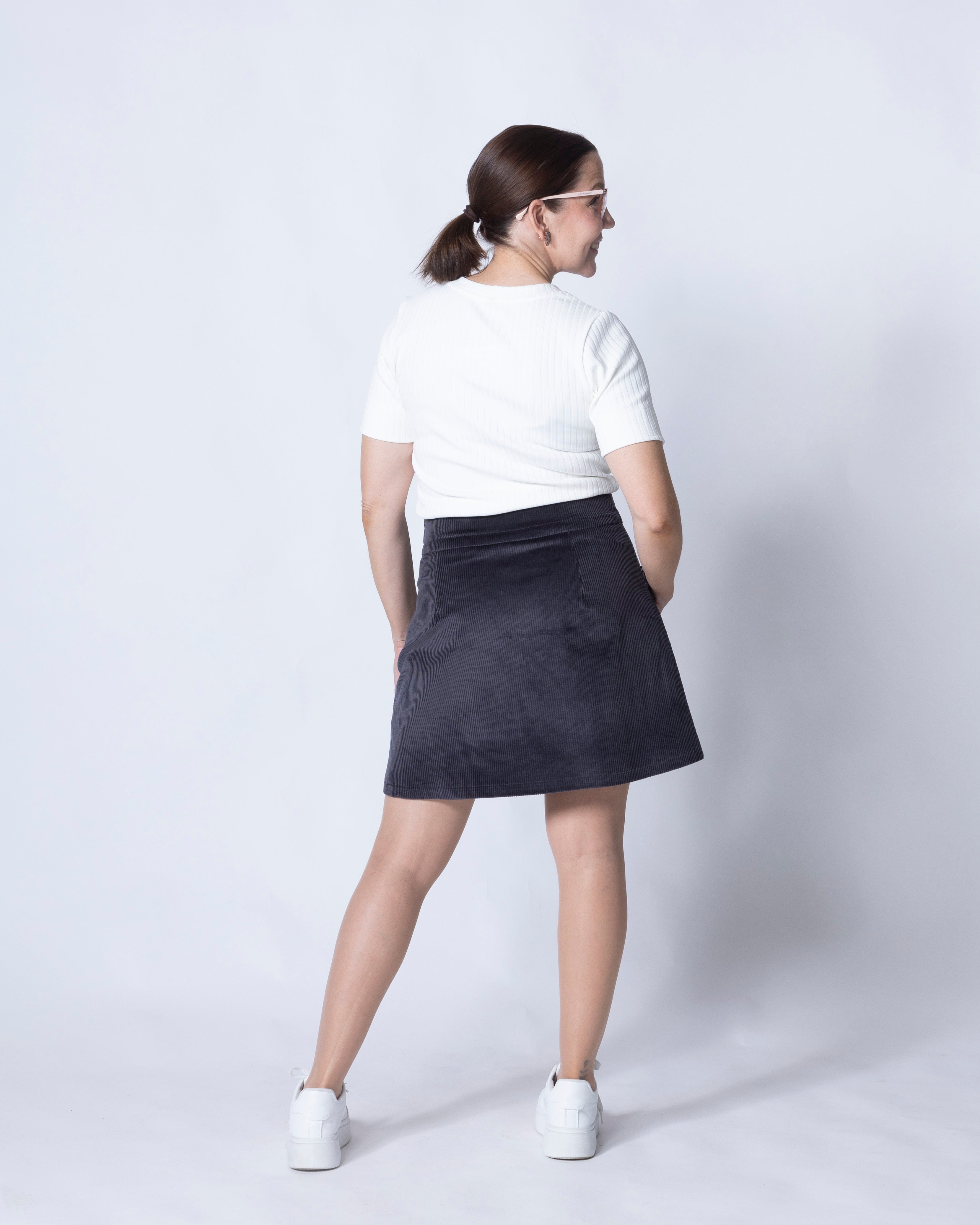 CORDUROY skirt, grey