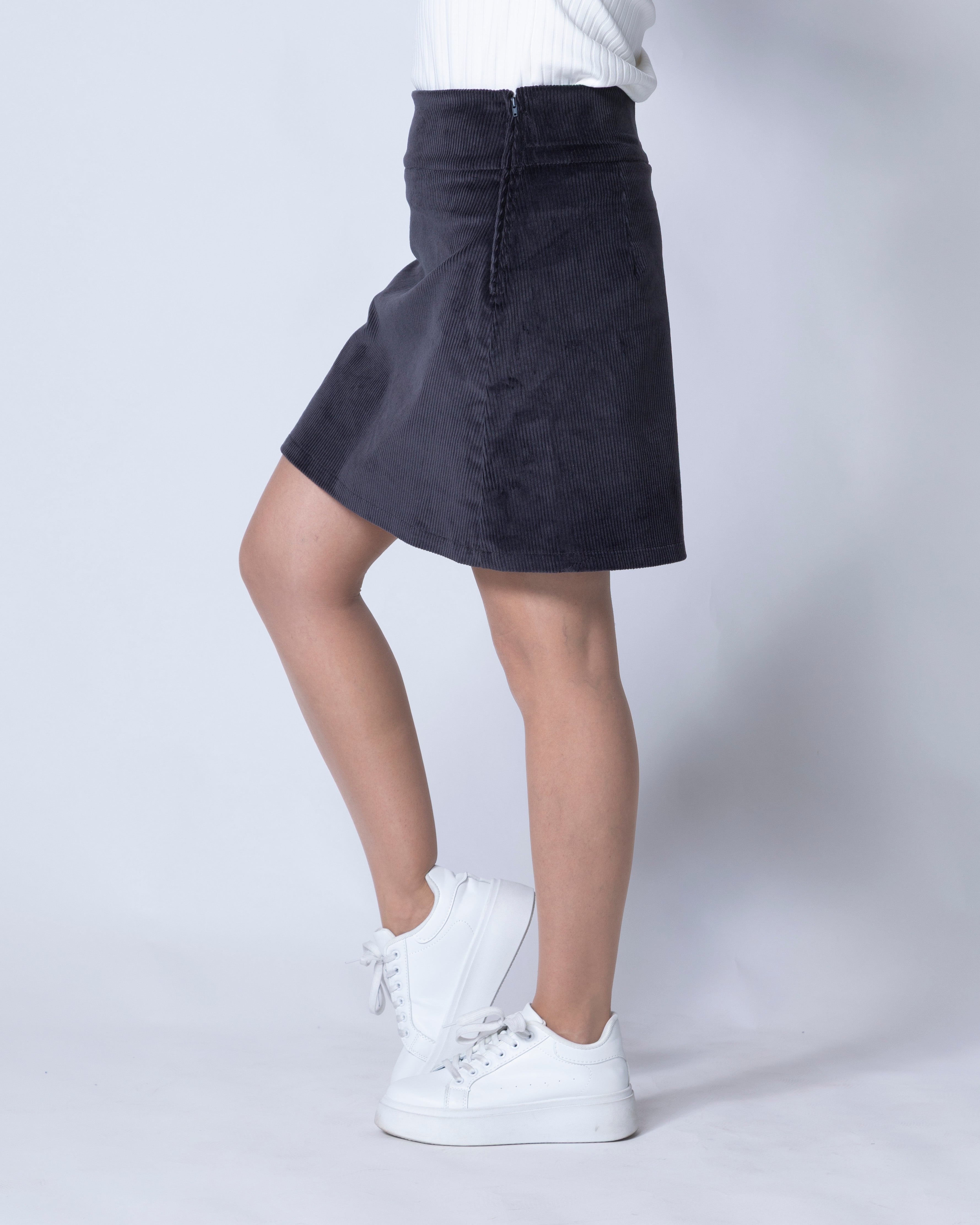 CORDUROY skirt, grey