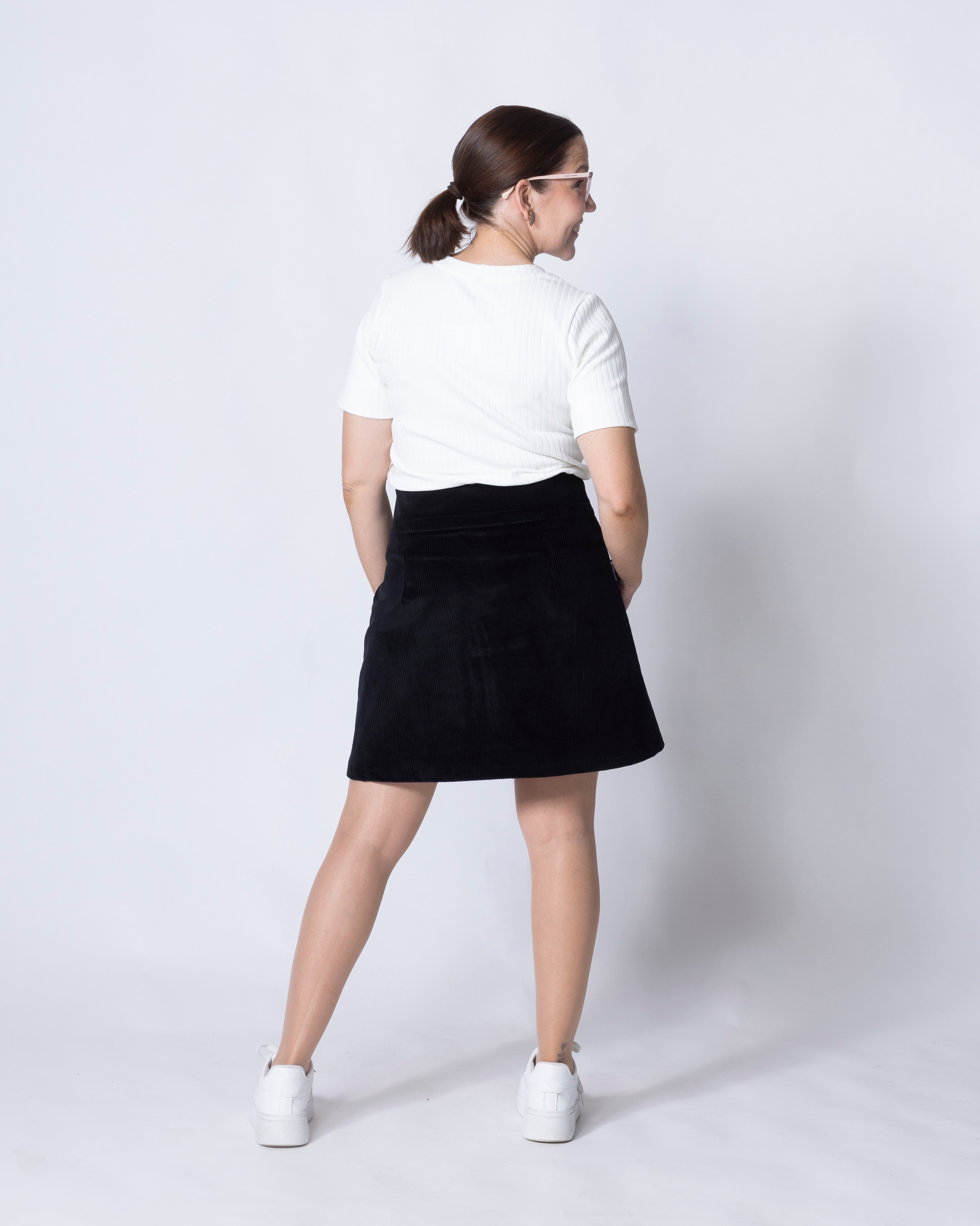 CORDUROY skirt, black