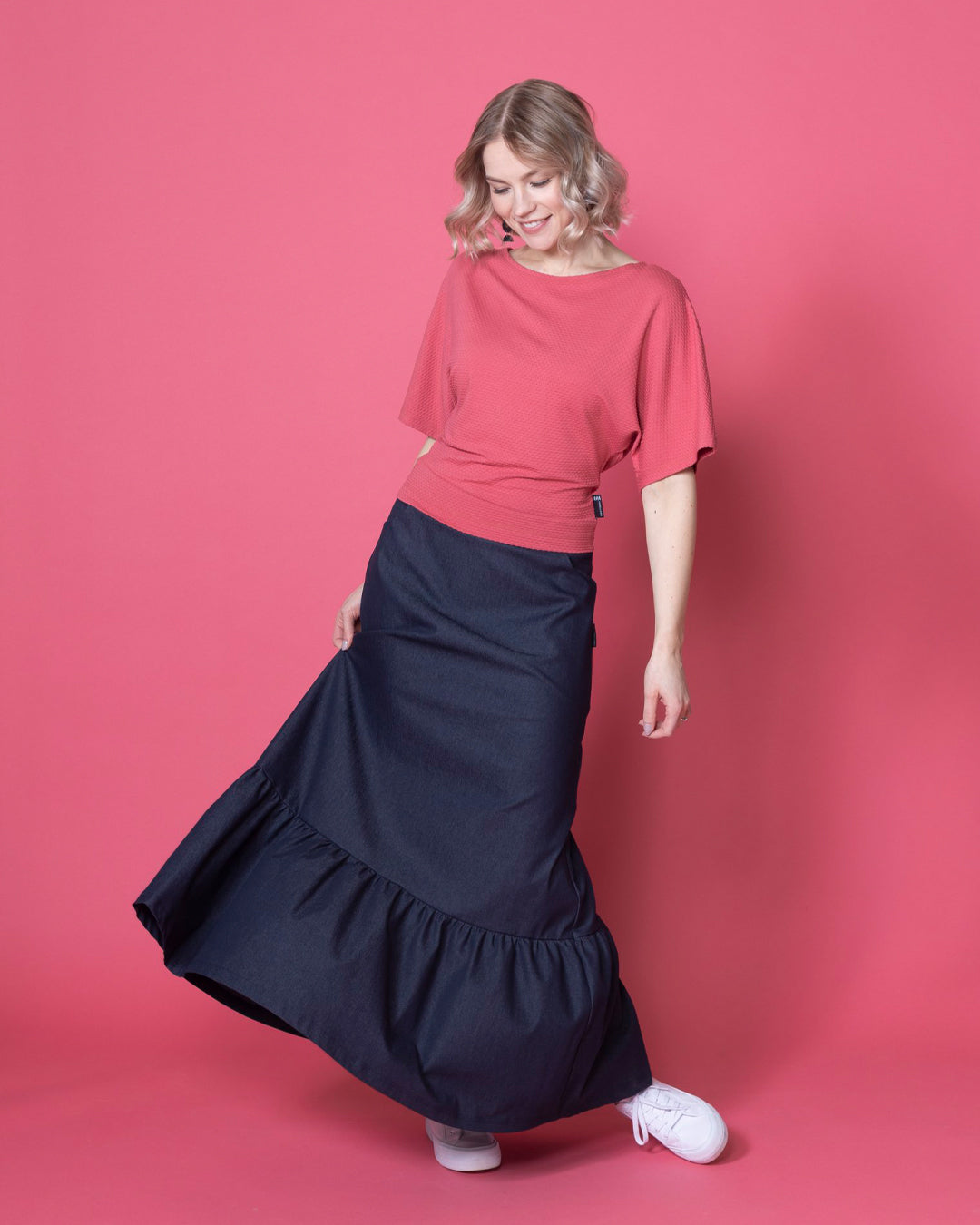 HELMI t-shirt, deep coral