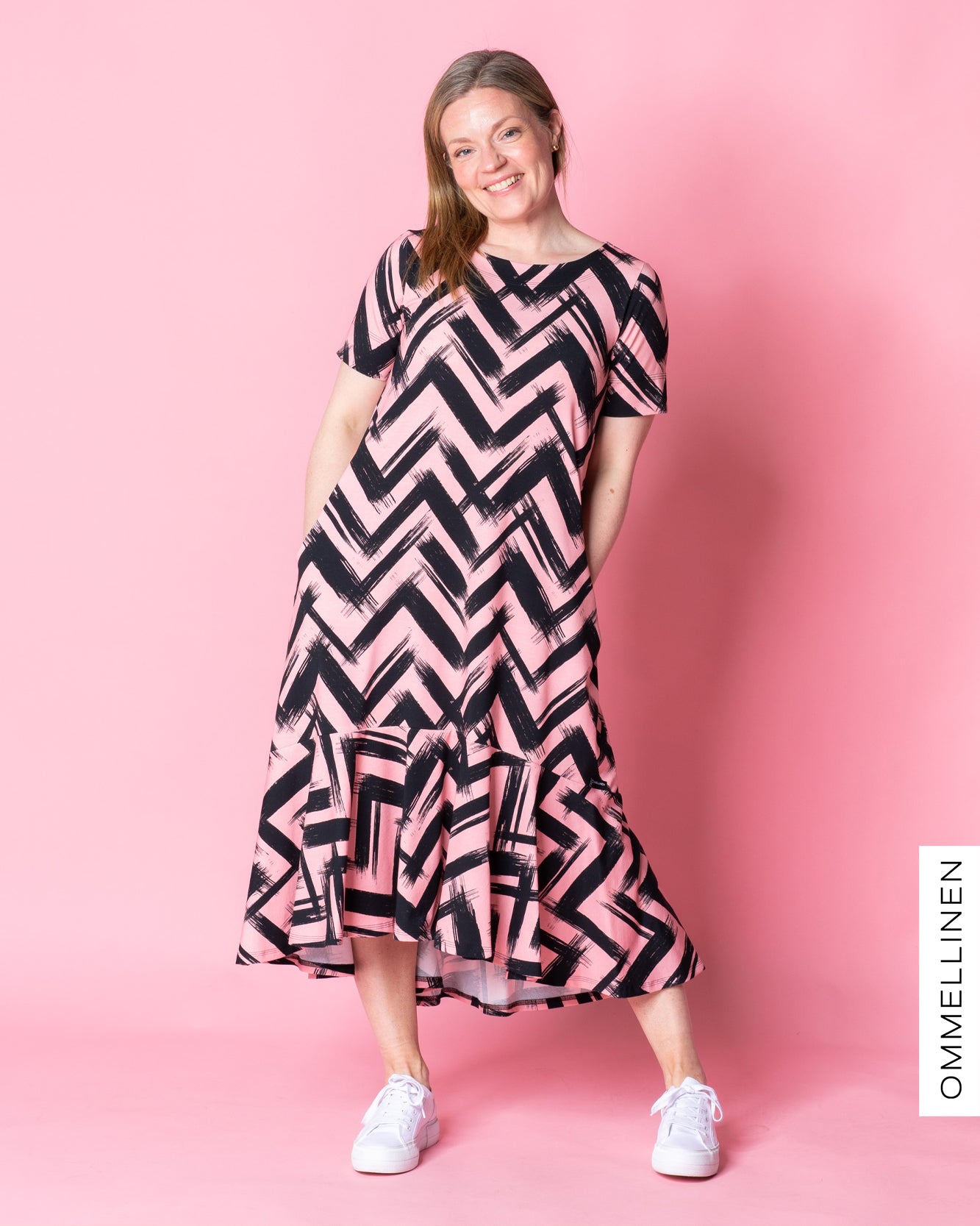 HULMU dress, Siksak - light pink