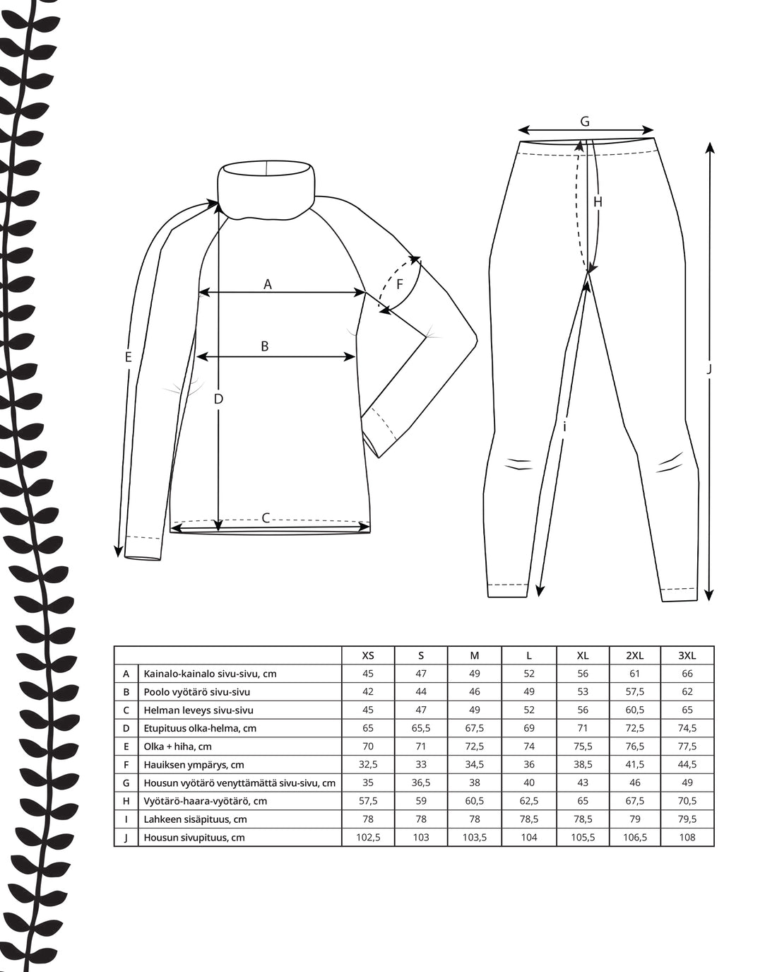 Pattern - lempi layering set
