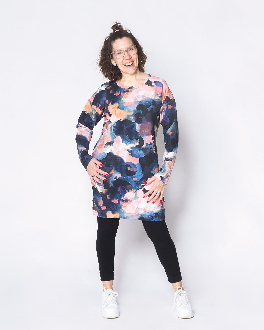 LEMPI tunic, Hehku - blue/coral