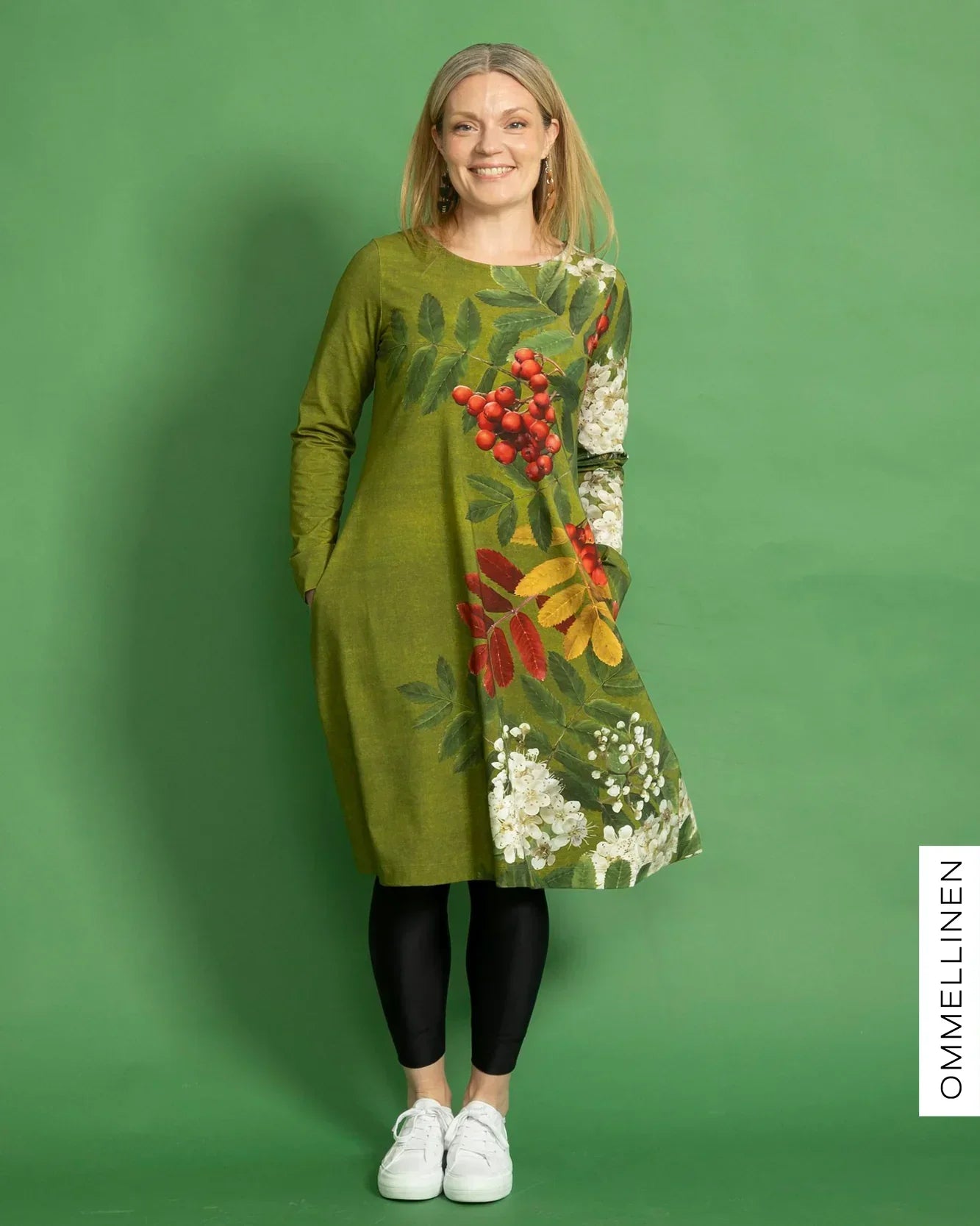 DRESS tunic, Giant pihlaja - green