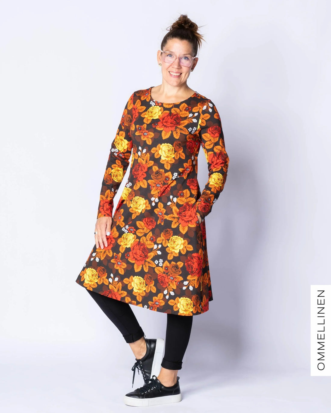 DRESS tunic, Babushka Roses - autumn