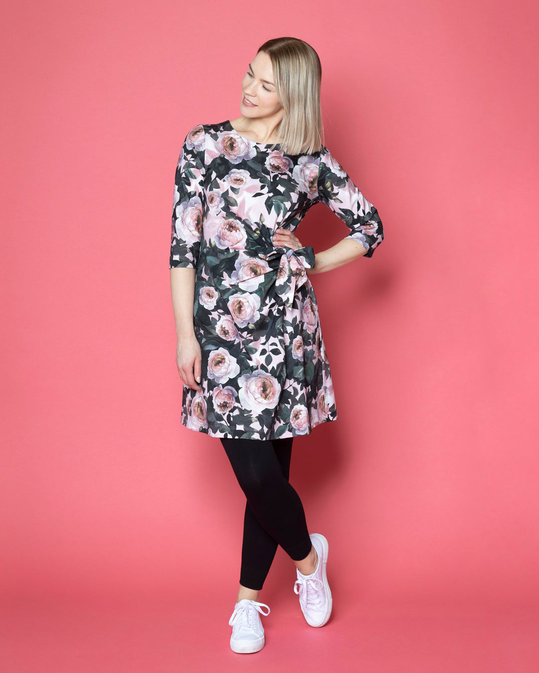 SOLMU dress, Lumous continuous - rose