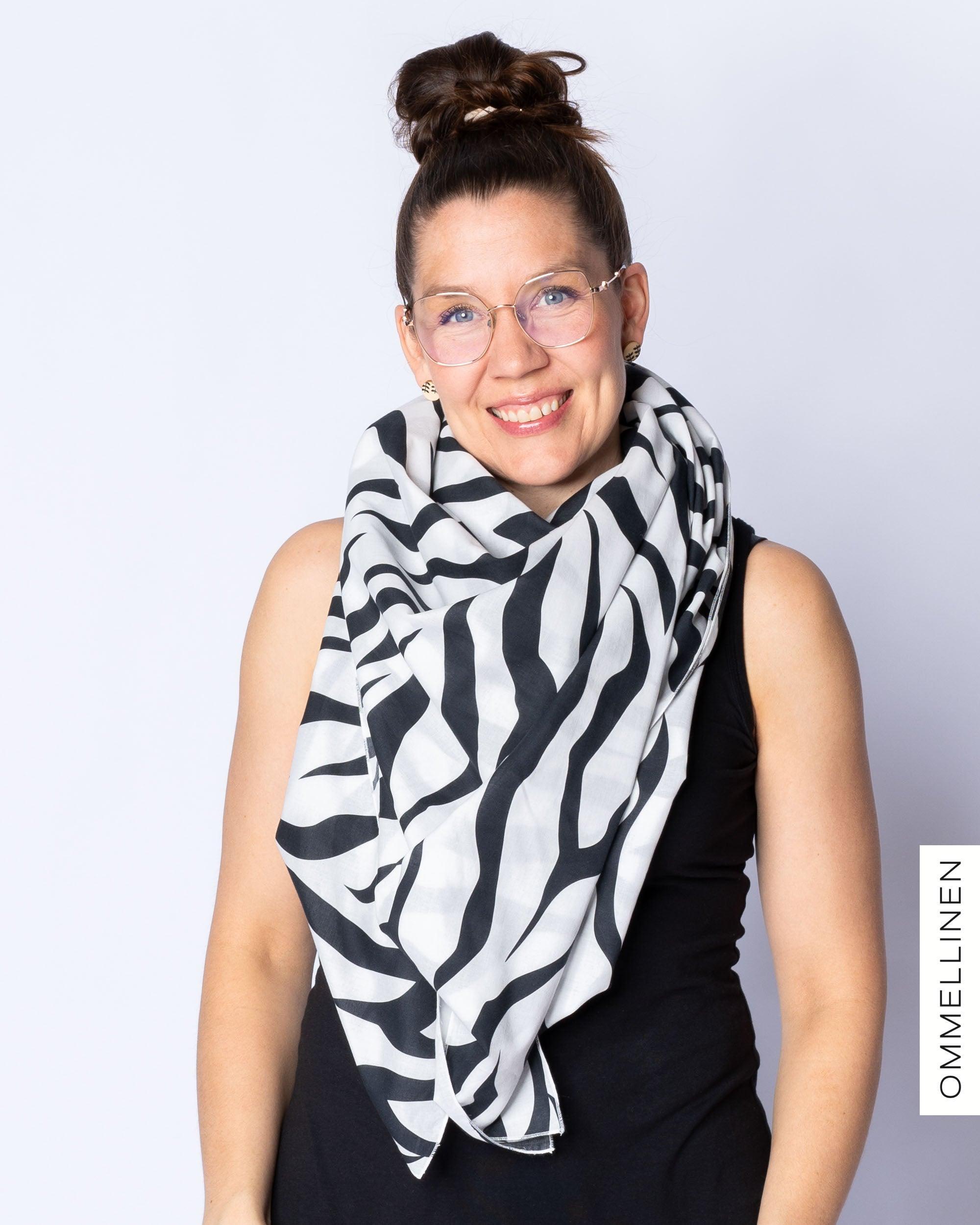 HUPS! Jättihuivi, Villi - mustavalkoinen