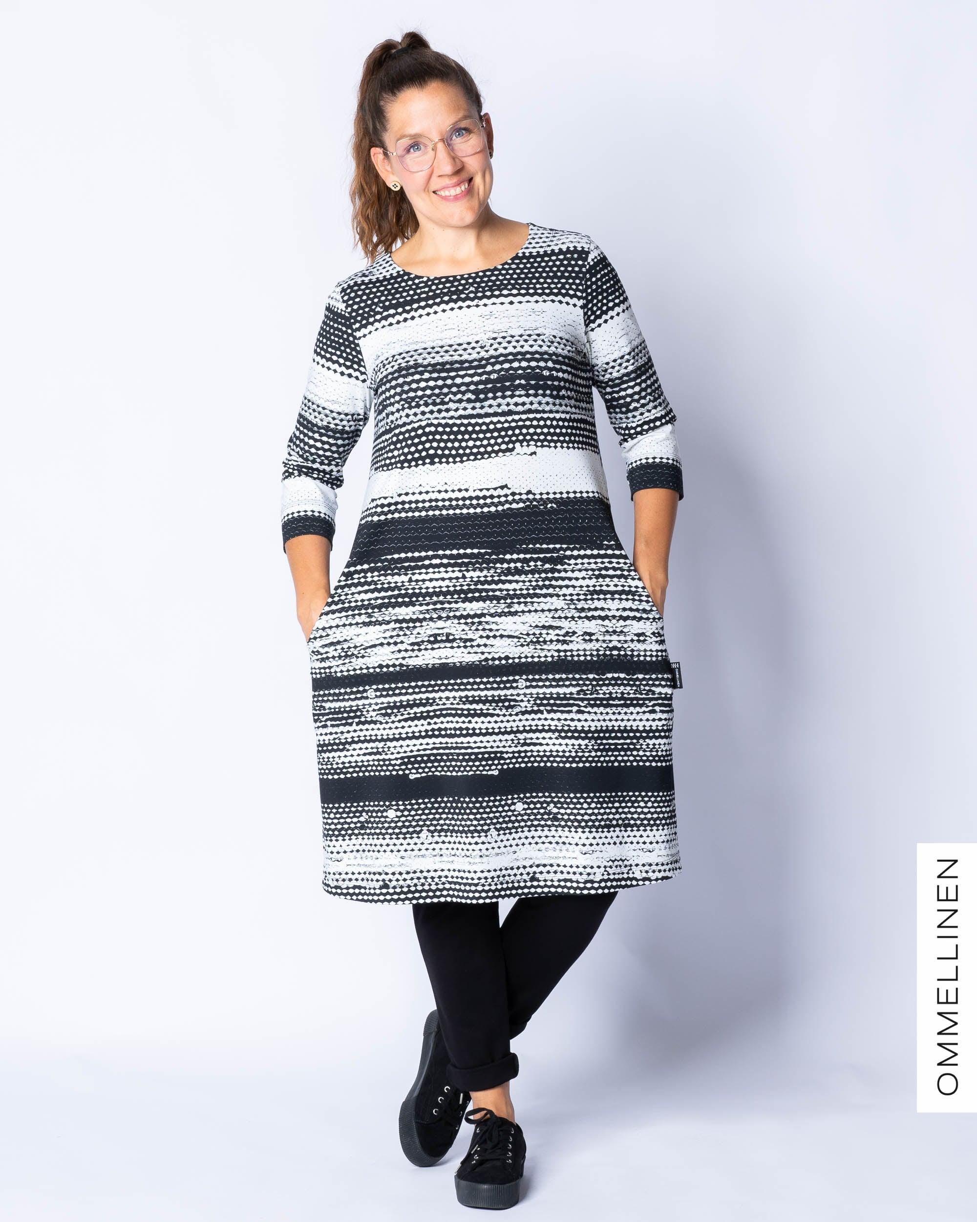 Vekkitunika, Räsy - mustavalkoinen - Ommellinen