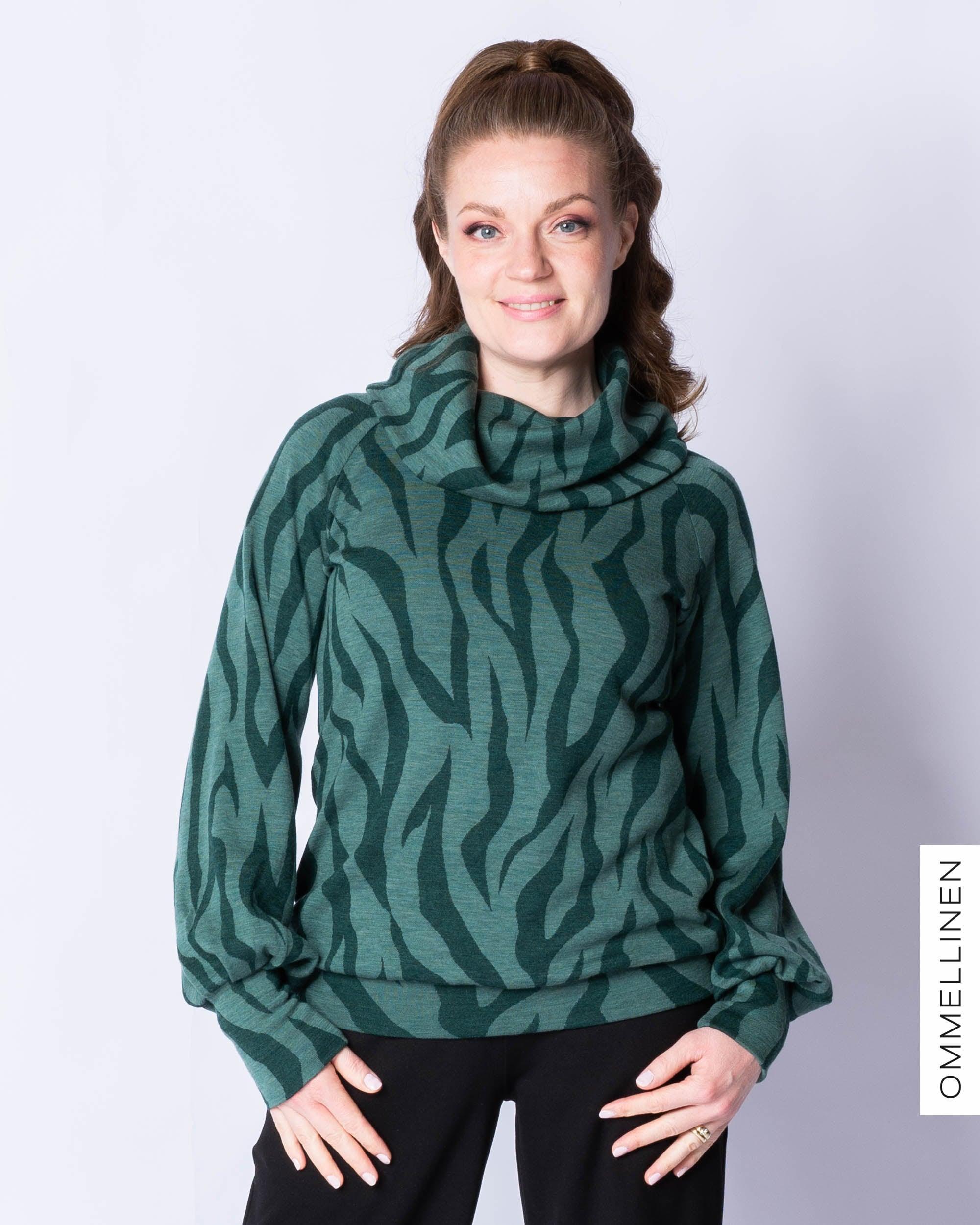 WOOL laskos shirt, Villi - green/green