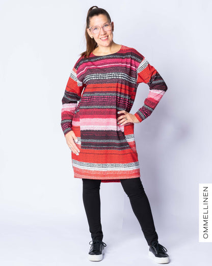 POCKET tunic, Lacepath - red