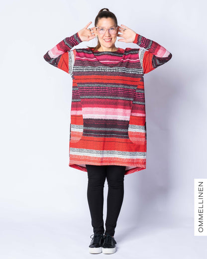 POCKET tunic, Lacepath - red